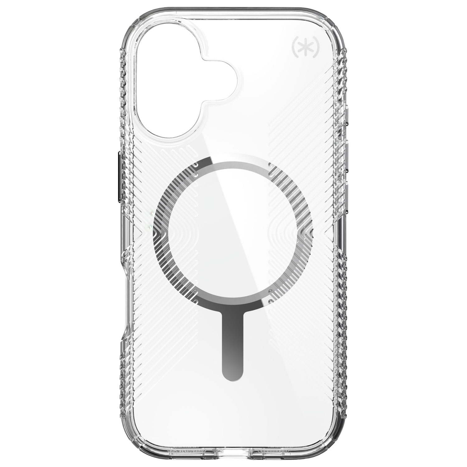 Speck Presidio Perfect-Clear Grip Fitted Hard Shell Case with MagSafe for iPhone 17 - Clear/Silver