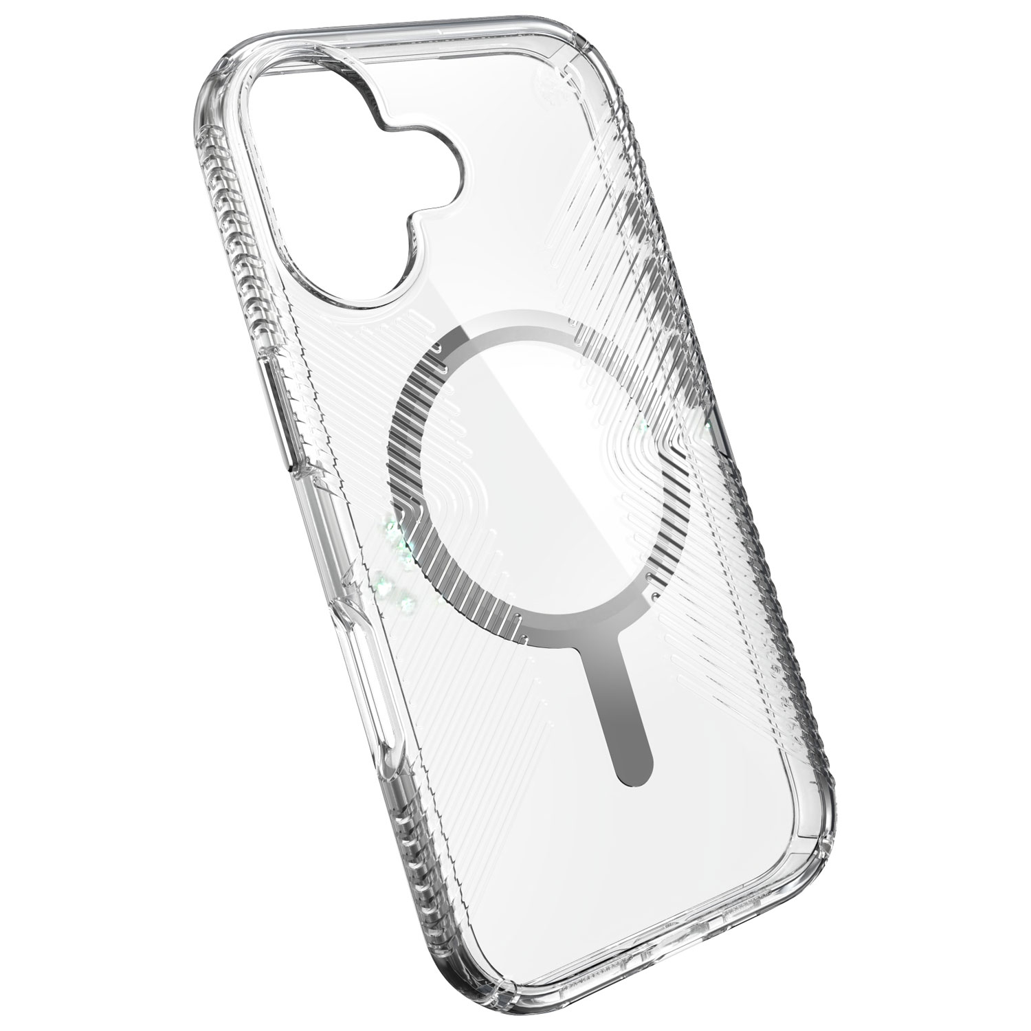 Speck Presidio Perfect-Clear Grip Fitted Hard Shell Case with MagSafe for iPhone 17 - Clear/Silver