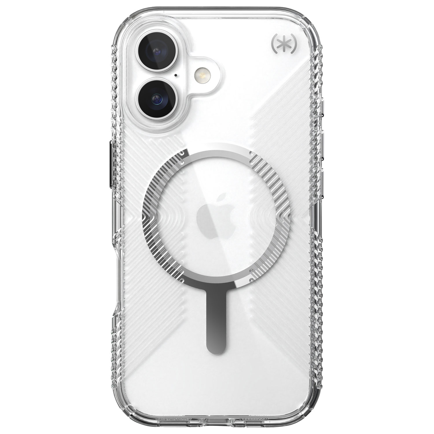Speck Presidio Perfect-Clear Grip Fitted Hard Shell Case with MagSafe for iPhone 17 - Clear/Silver