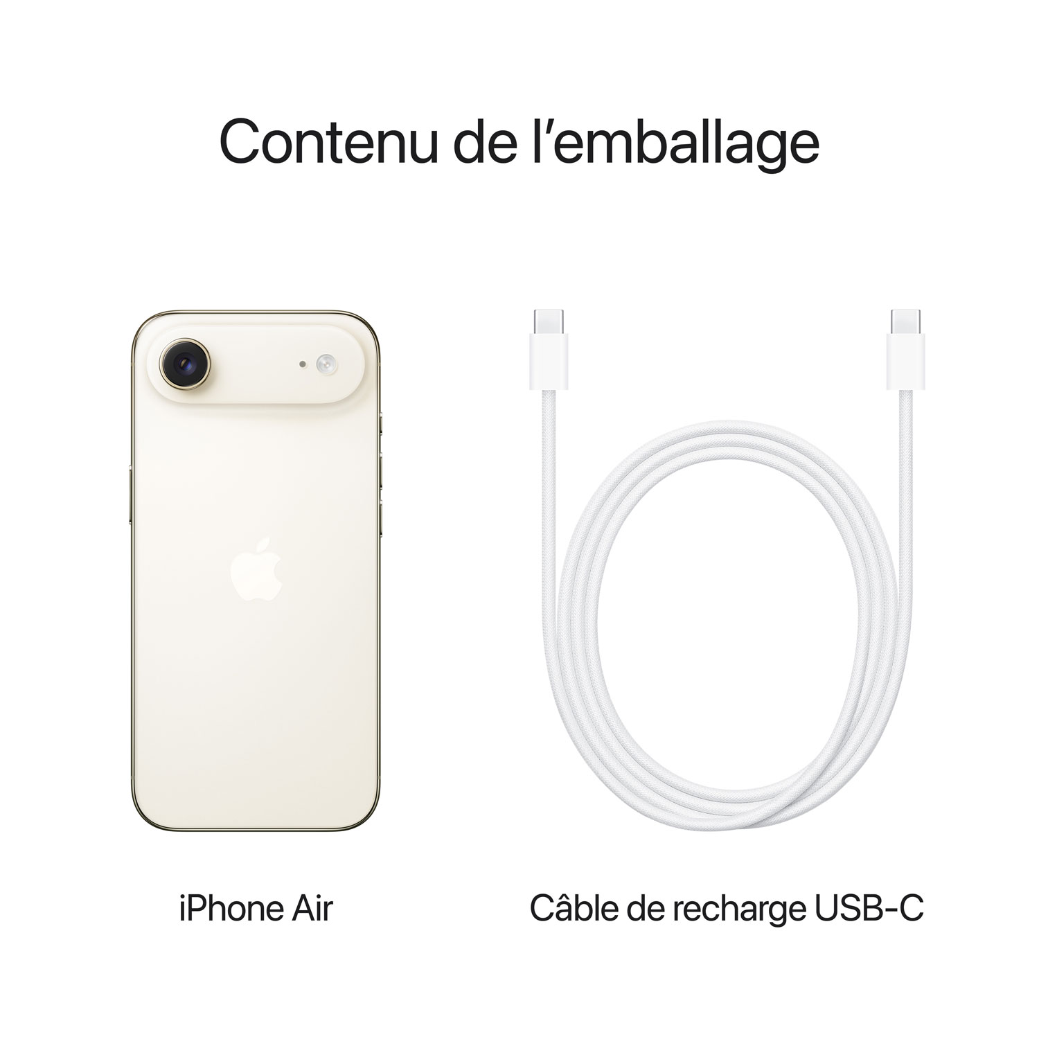 iPhone Air de 256 Go d'Apple avec Virgin Plus - Or clair - Forfaits Balance sélectionnés