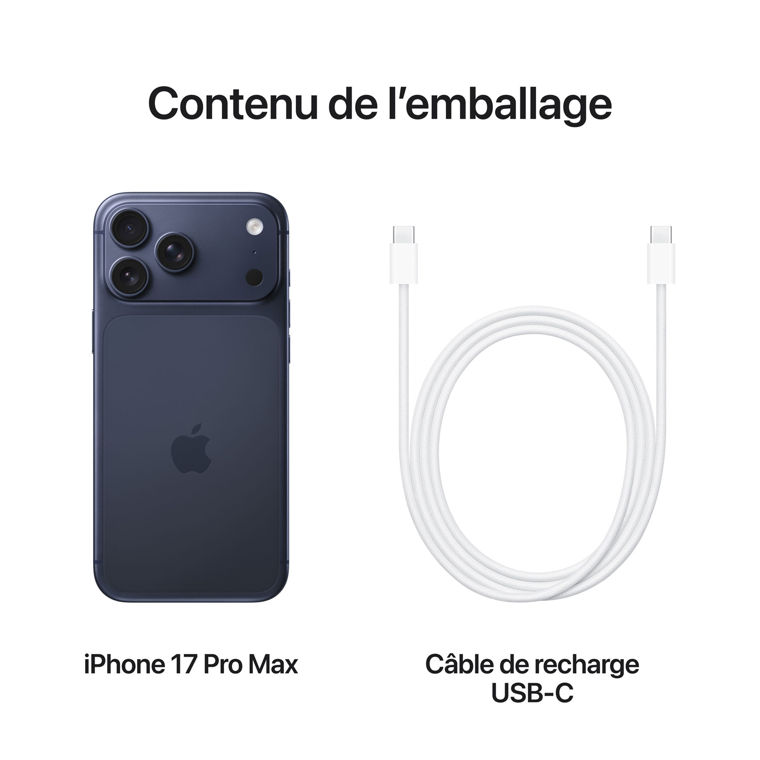 iPhone 17 Pro Max de 1 To d'Apple avec Virgin Plus - Bleu foncé - Financement mensuel