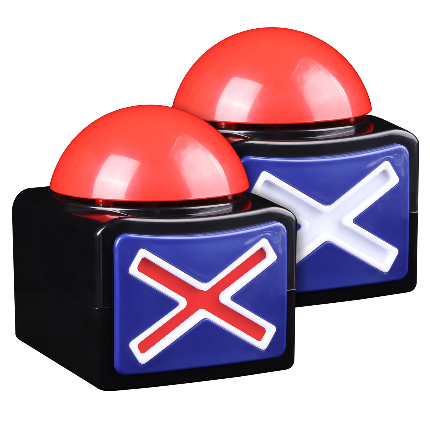 2-Pack Buzzer for Trivia Game, Question and Answer Buzzer Button with Light and Alarm Sound, Suitable for Family, Party, and Competition