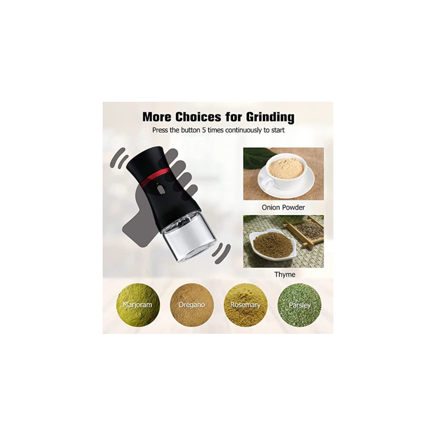 Moulin à tabac électrique avec verrou de sécurité, moulin à herbes portatif rechargeable par USB