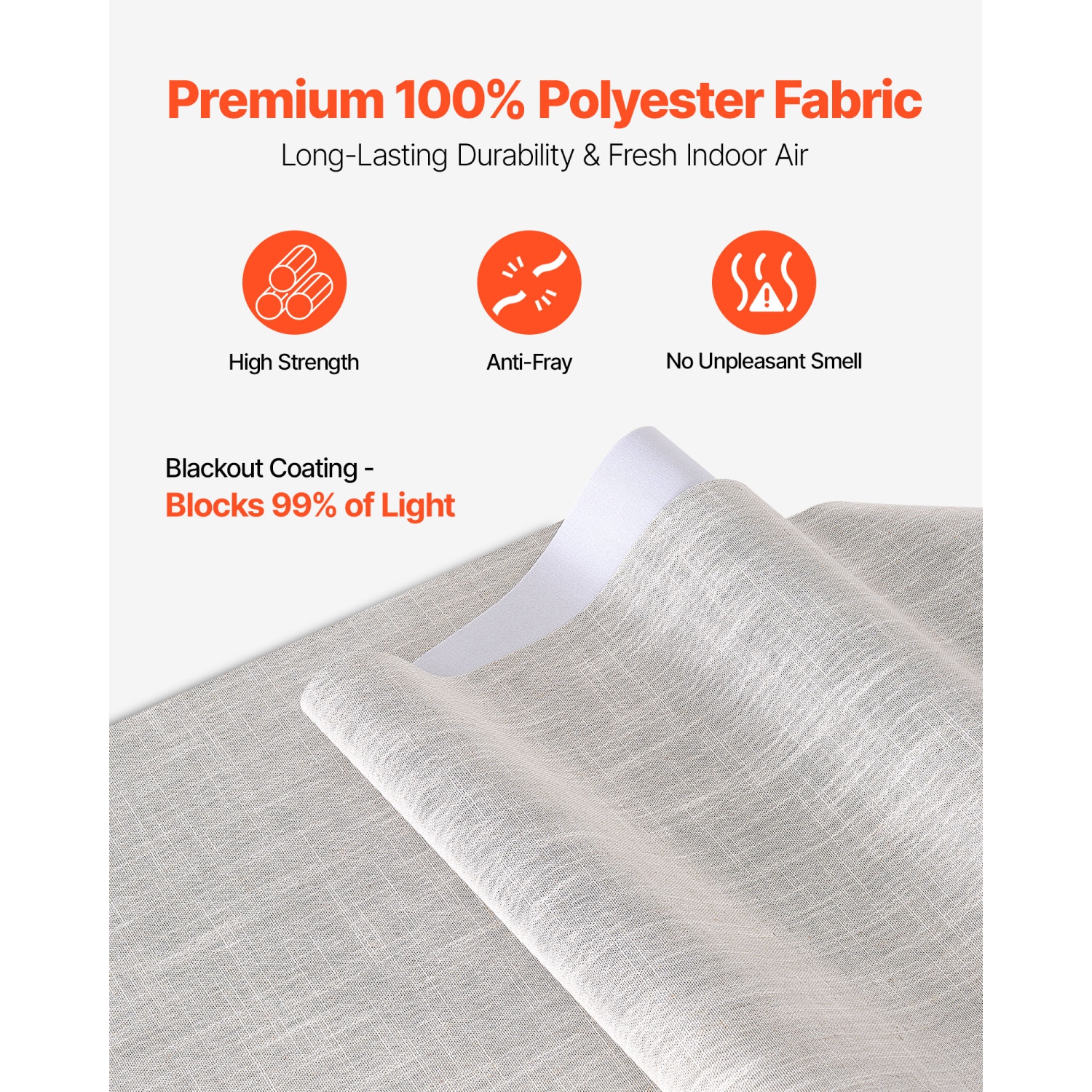 VEVOR 45.8 in to 86 in W Panel Track Blinds, Trimmable Panel Curtains Up to 96 in H, Vertical Blackout Panel Blinds for Sliding Doors, Patio Doors,