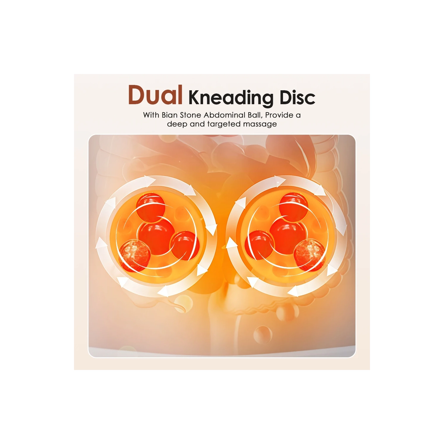 Abdominal Massager, Rechargeable Heated Abdominal Massage Device, Soothing Kneading Belly Massager for Digestive Comfort, Warming Palace