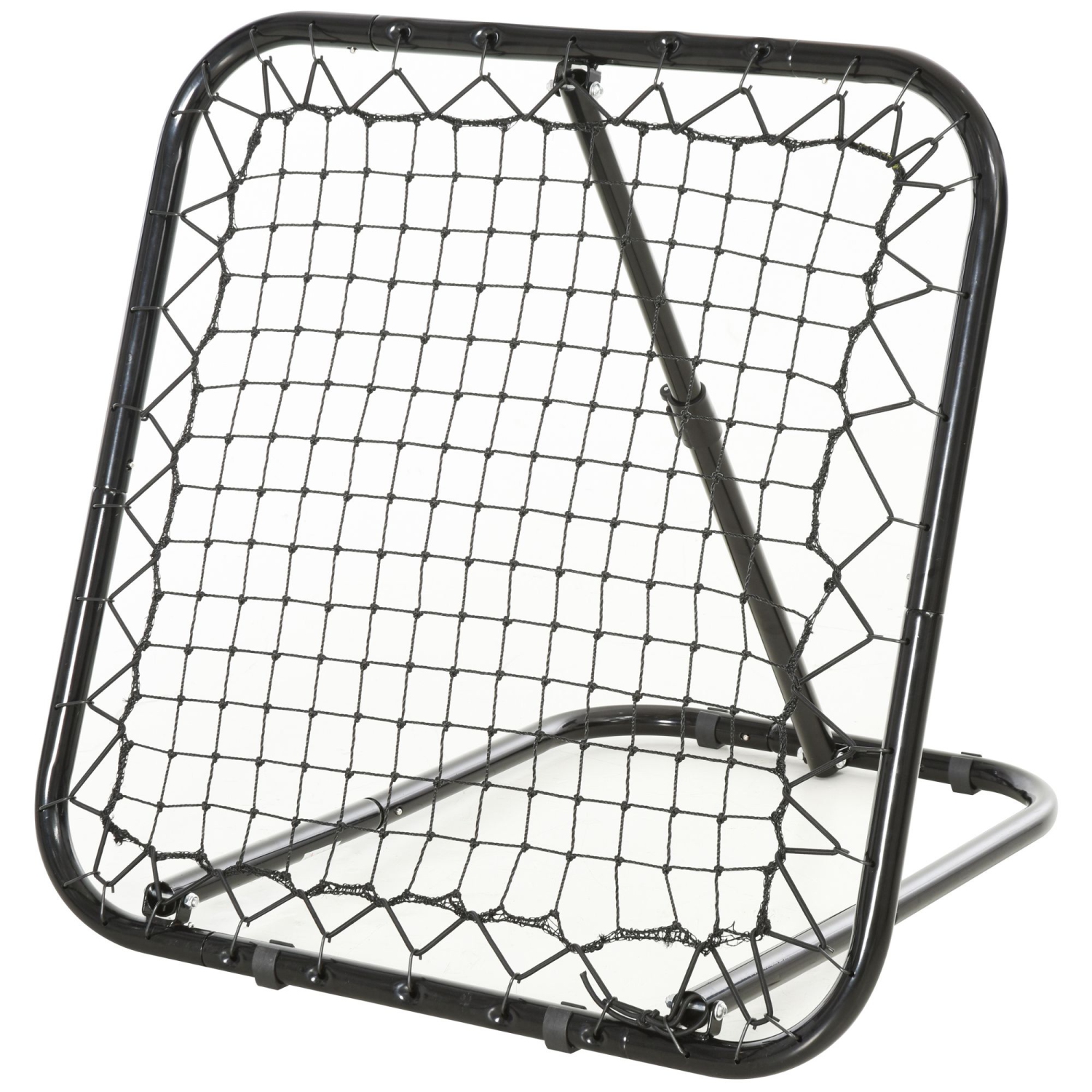 Filet rebondissant de soccer de Soozier, 3 x 3 pi, filet d'entraînement rebondissant de baseball à angle réglable, pliable rapidement pour