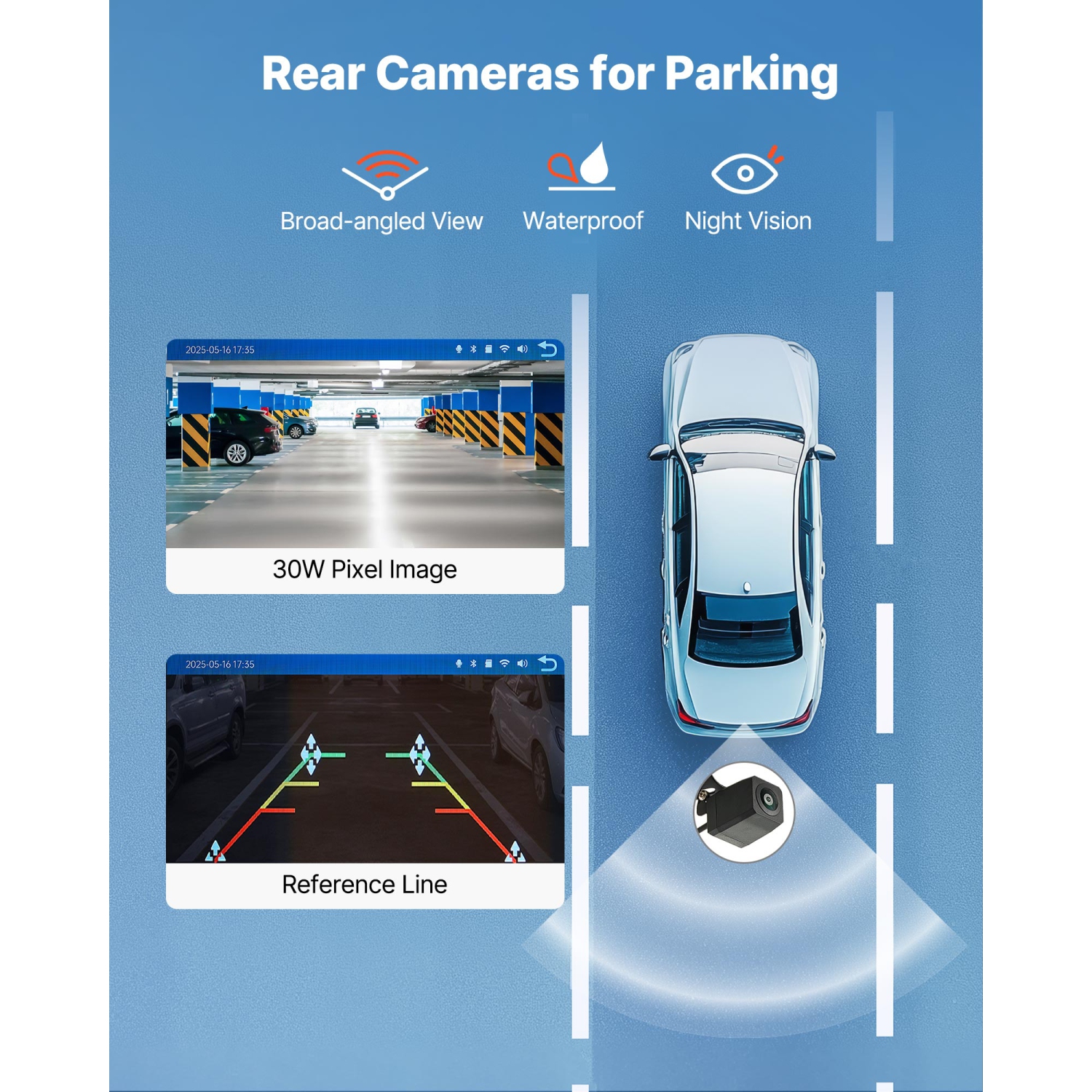 Chaîne stéréo d'auto sans fil VEVOR de 7&nbsp;po, radio portative HD écran tactile compatible avec Apple CarPlay et Android Auto, écran CarPlay avec