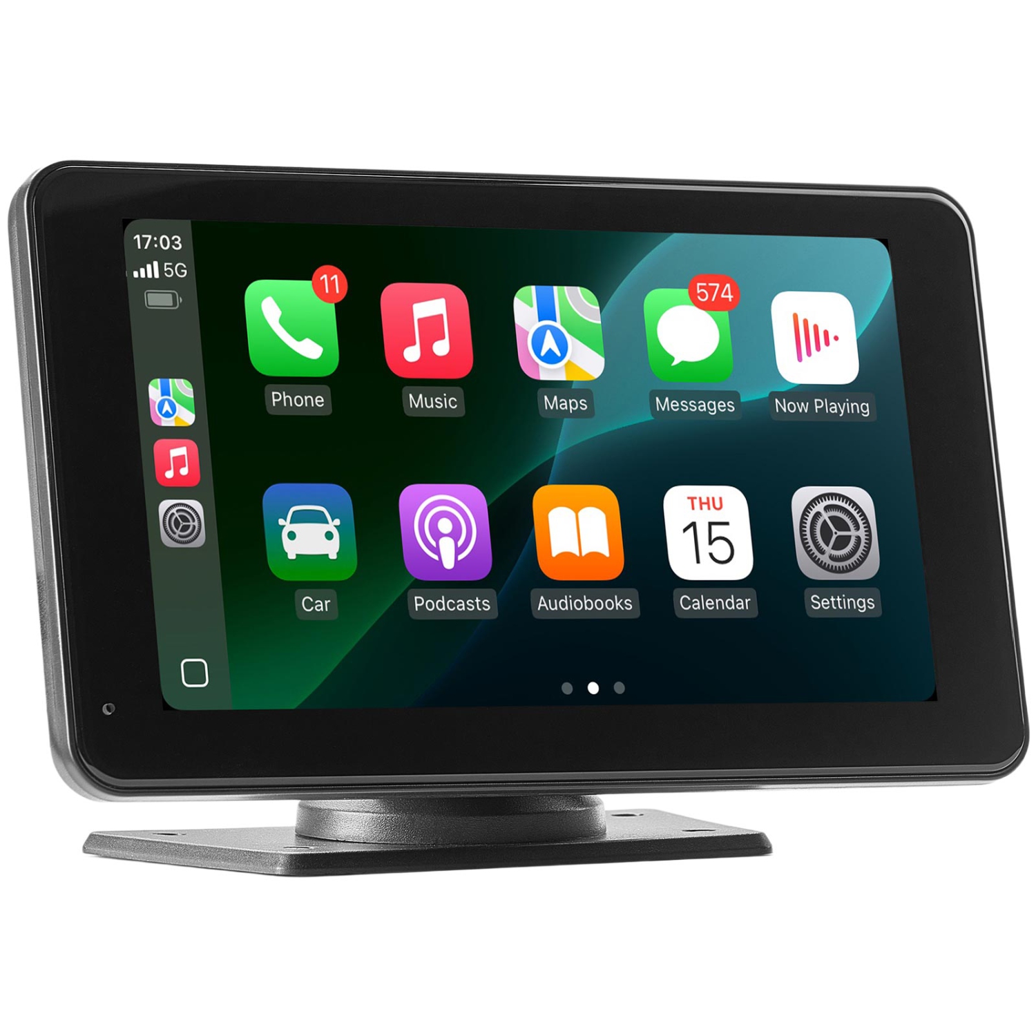 Chaîne stéréo d'auto sans fil VEVOR de 7&nbsp;po, radio portative HD écran tactile compatible avec Apple CarPlay et Android Auto, écran CarPlay avec