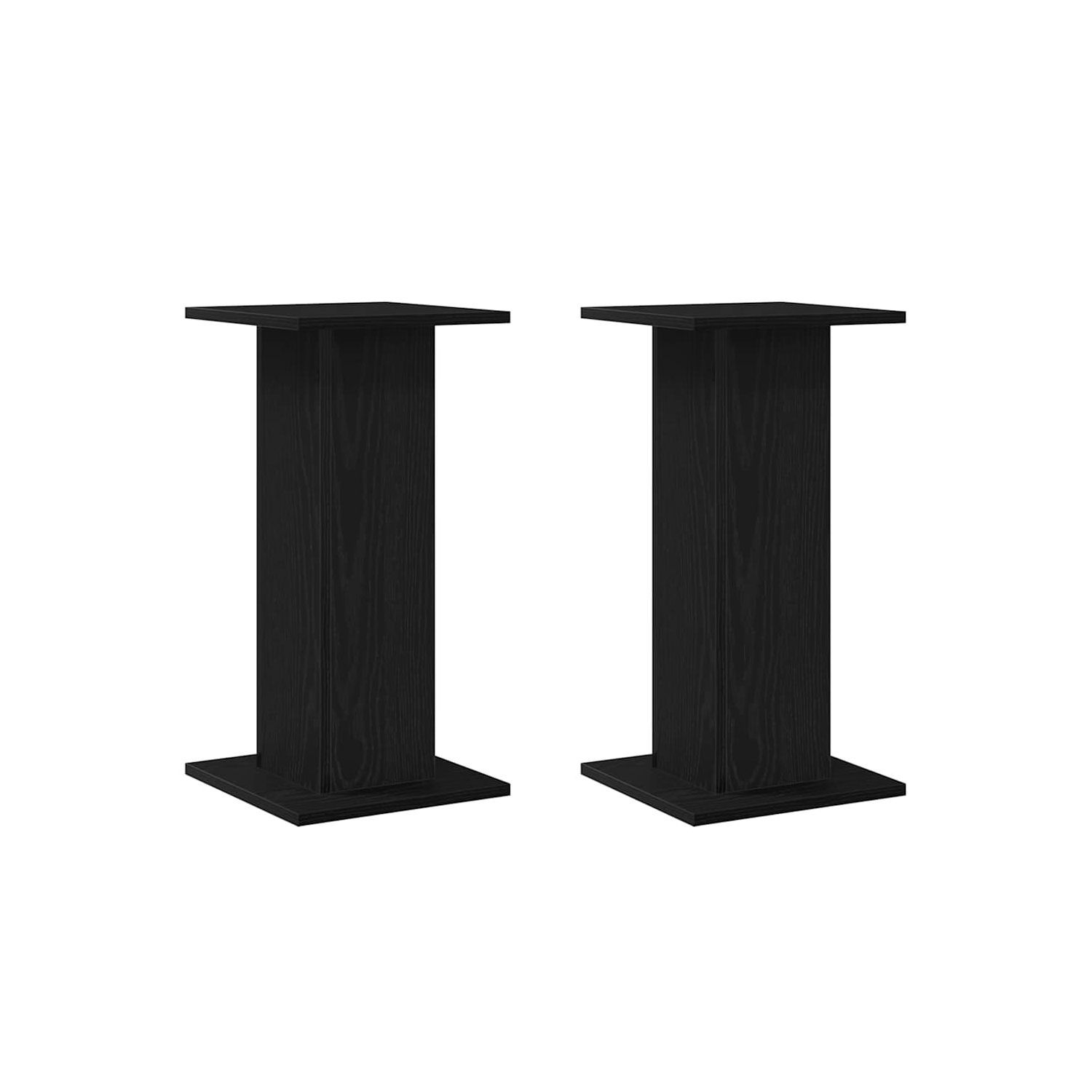 Supports pour haut-parleurs VidaXL, 2 pièces, chêne noir, 30 x 30 60&nbsp;cm en bois d'ingénierie