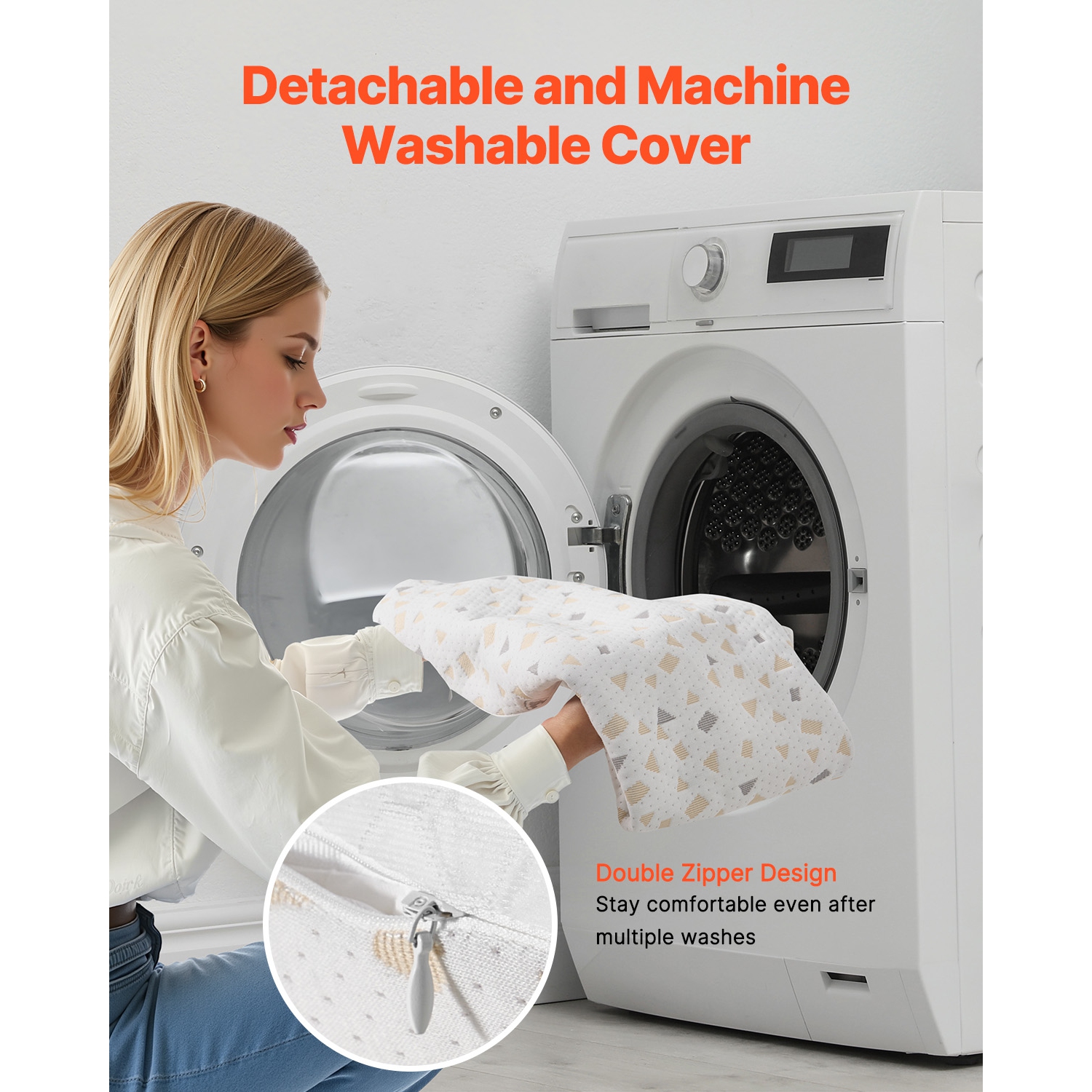 VEVOR Pregnancy Pillows for Sleeping, Adjustable Maternity Pillow for Pregnant Women, Soft Pregnancy Body Pillow with Removable & Washable Cover for