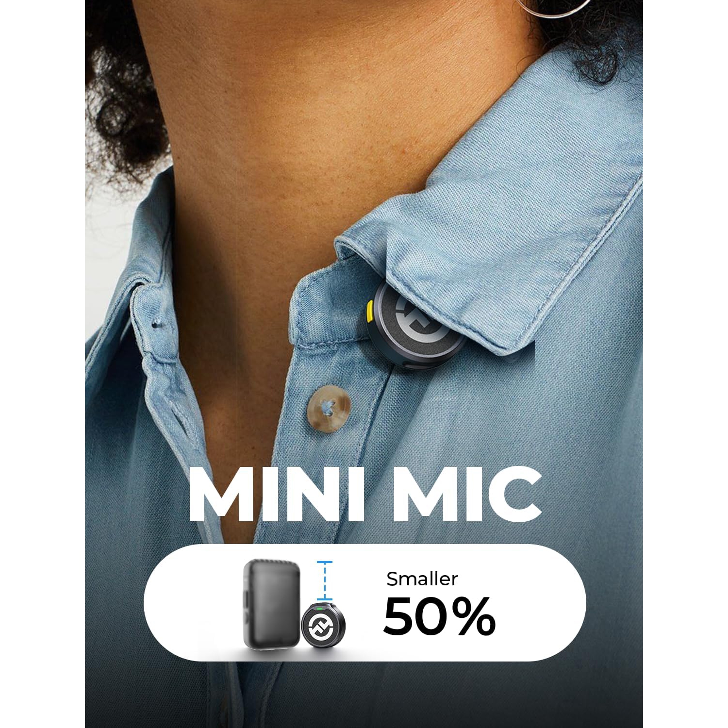 Hollyland Lark M2 Wireless Lavalier Microphone for iPhone/Android/Camera/PC with Lightning/USB-C/Plug, 48KHz 24Bit 1000ft Range, Noise Cancellation,