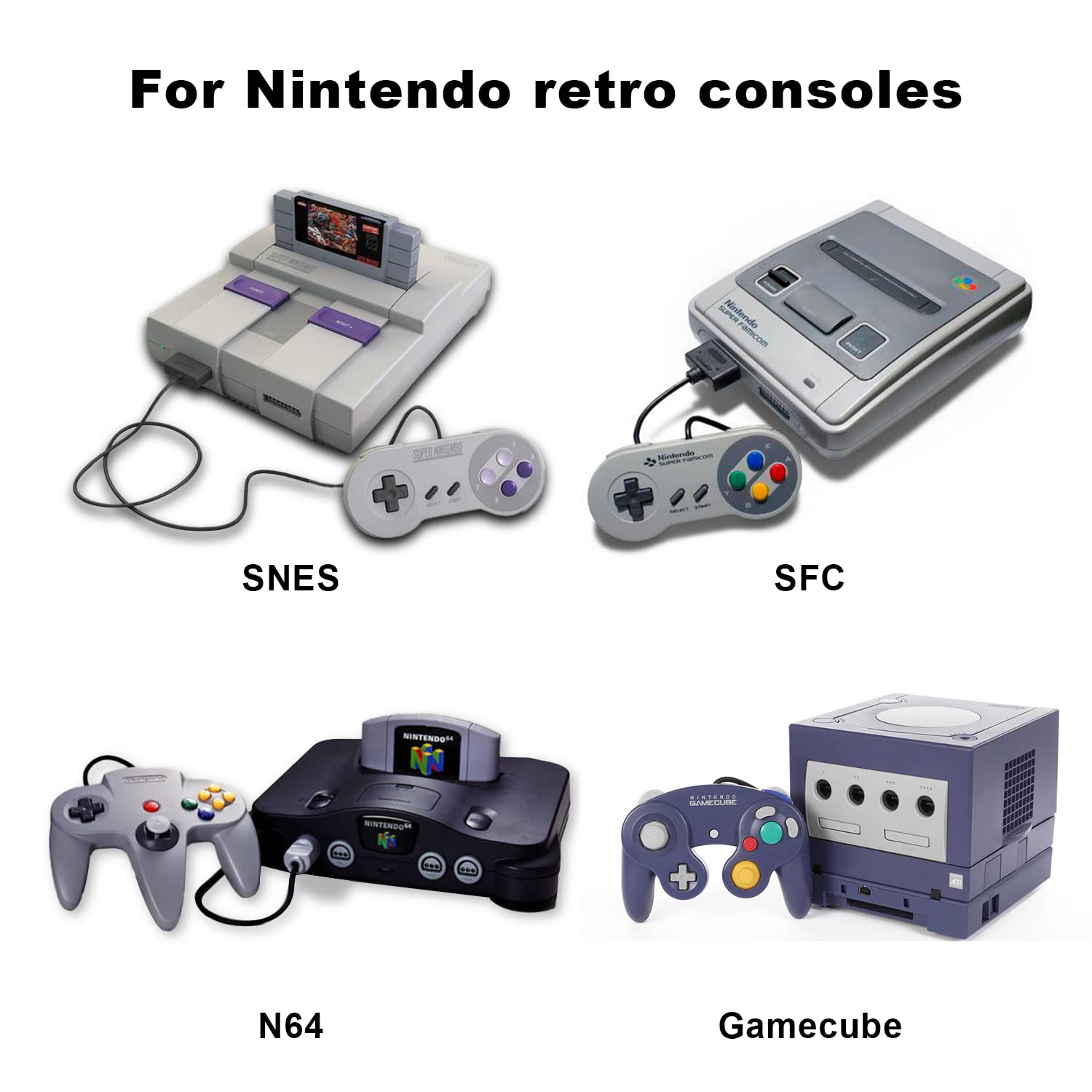 Adaptateur convertisseur N64 à HDMI, prise en charge de la conversion 16:9/4:3, câble HDMI adapté pour N64/SNES/NGC/SFC