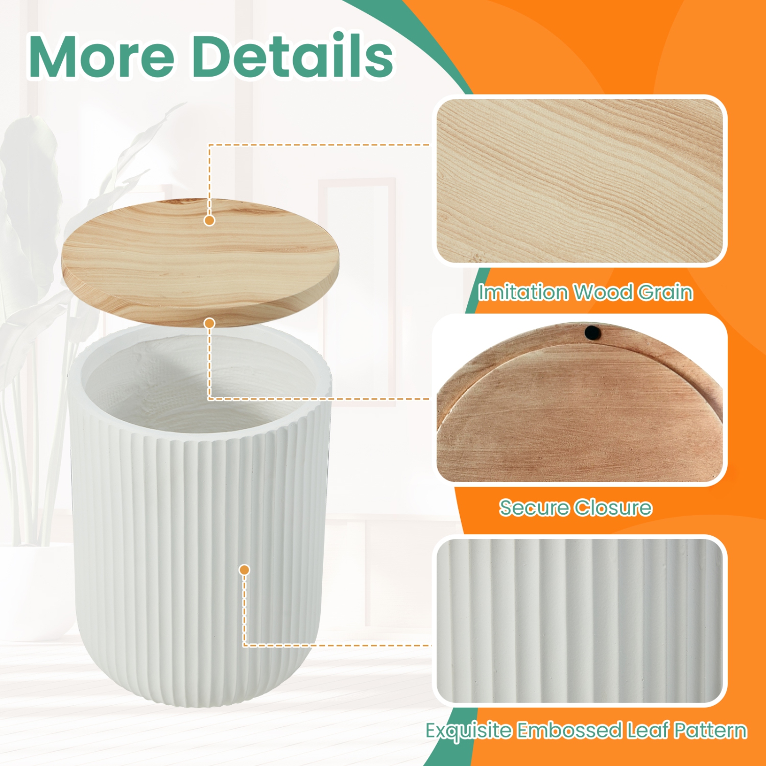 Table d'appoint extérieure U-HOMY 17,5&nbsp;po haut. Avec rangement, table d'appoint ronde pour usage intérieur et extérieur, table d'appoint