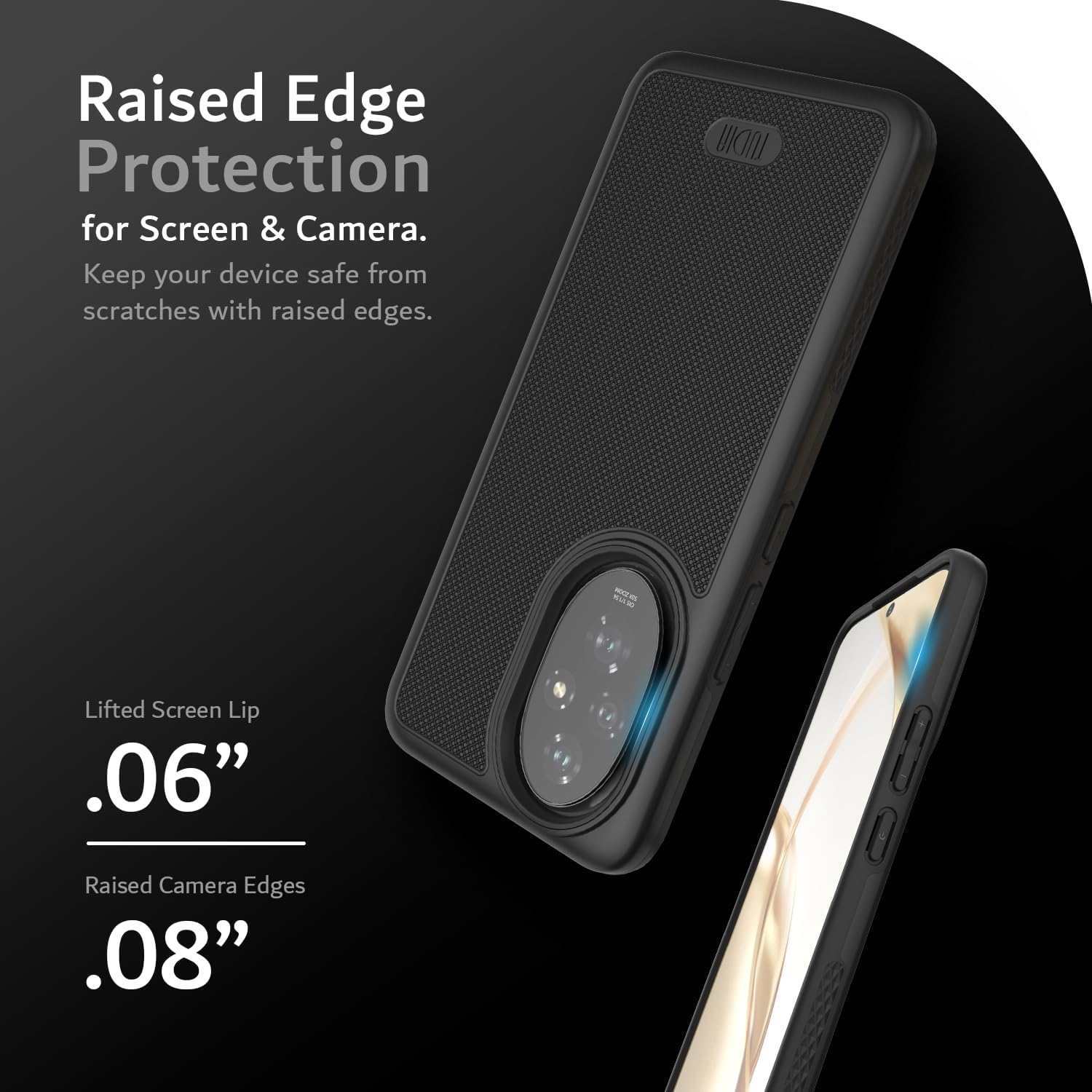 TUDIA MergeGrip for Honor 200 Case 5G Military Grade Cover - Matte Black