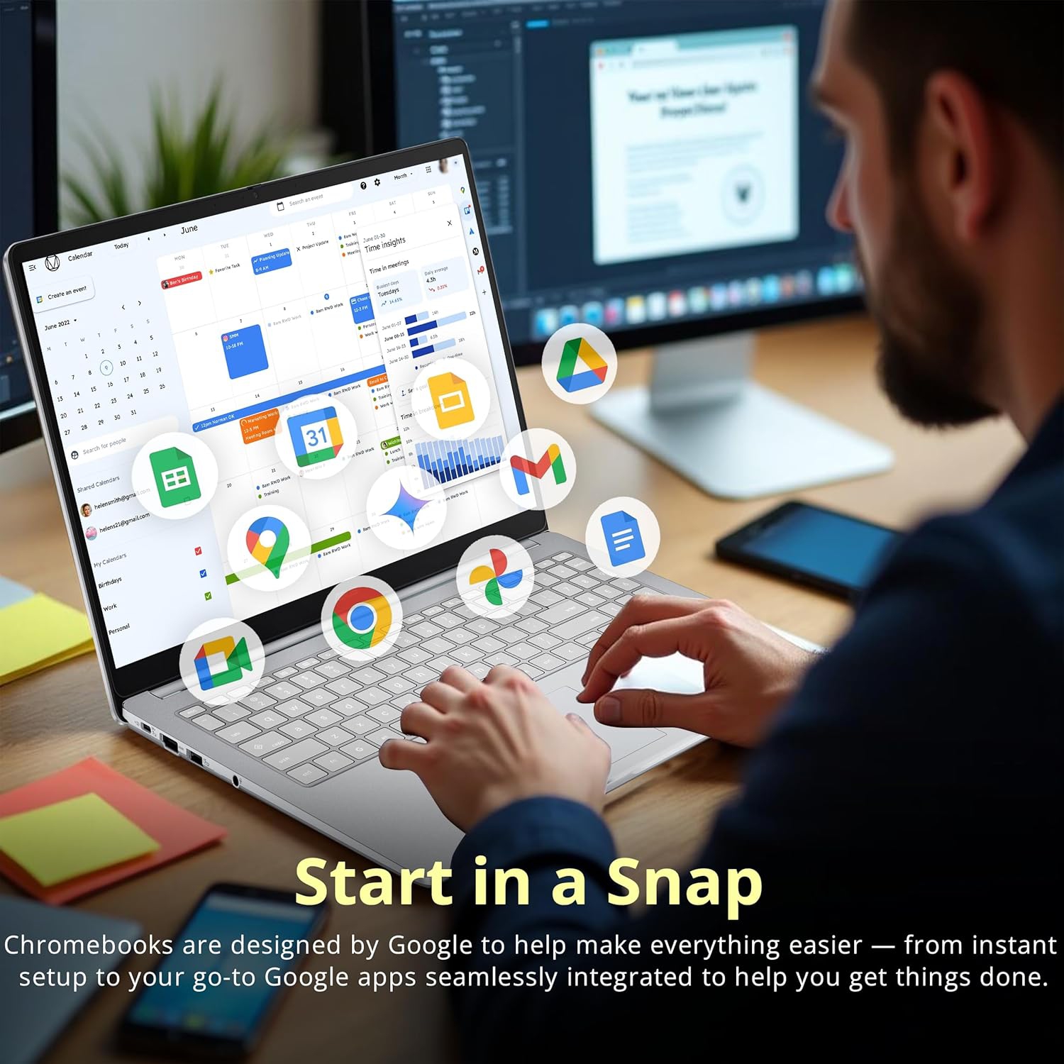 ASUS Chromebook CX15 15.6" FHD Laptop, Intel Celeron N4500,640GB Storage, 4GB LPDDR4X,Intel UHD Graphics, Num Pad, Chrome OS, Pure Grey