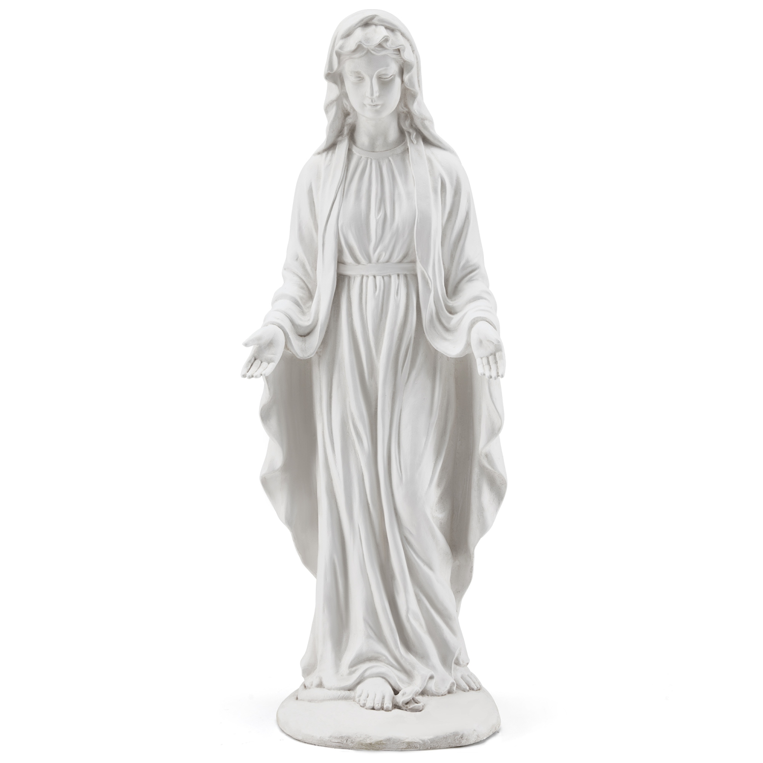 EROMMY 29.5"H Outdoor Religious Statue - Waterproof Garden Decor for Patio, Porch, and Courtyard - White