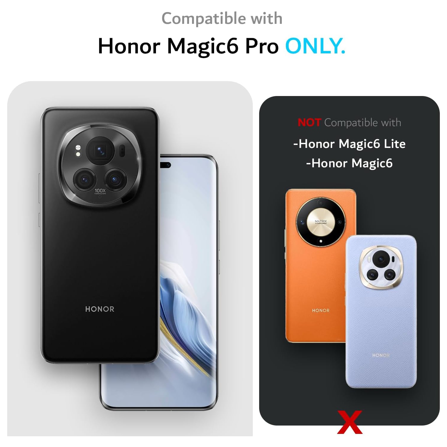 TUDIA MergeGrip for Honor Magic 6 Pro Case 5G 2024 Military Grade Cover - Indigo Blue