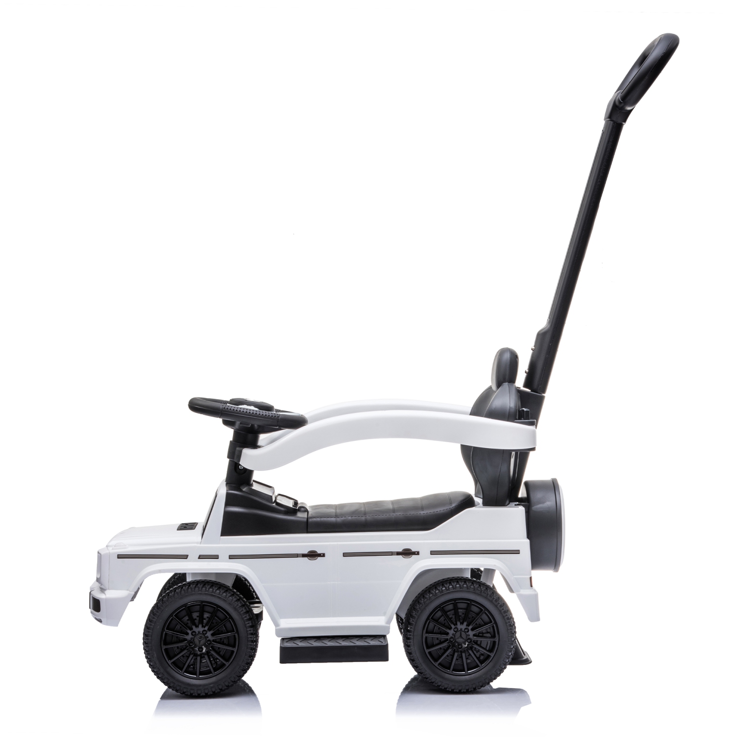Best Ride On Cars – Poussette d'extérieur pour enfants Mercedes G-Wagon 3-en-1, blanc