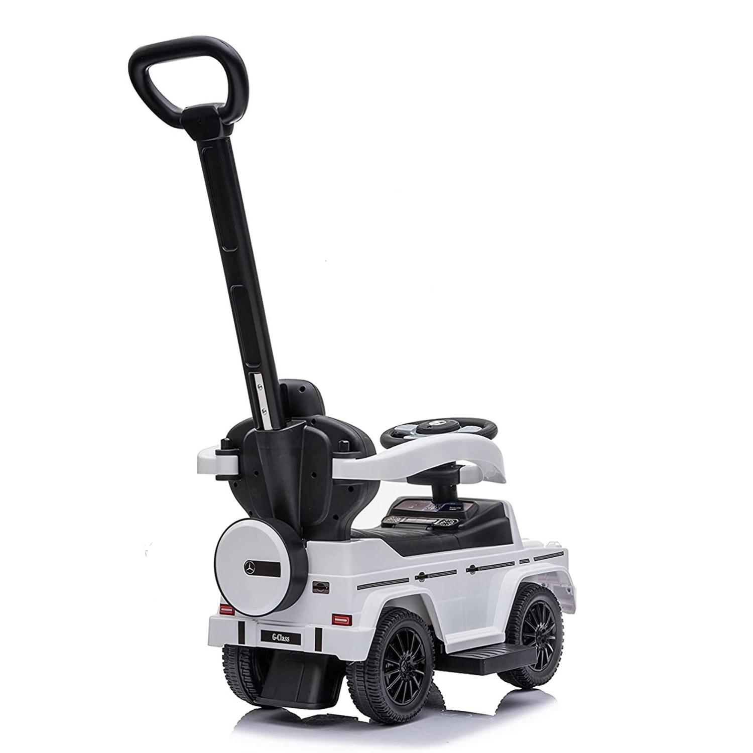 Best Ride On Cars – Poussette d'extérieur pour enfants Mercedes G-Wagon 3-en-1, blanc
