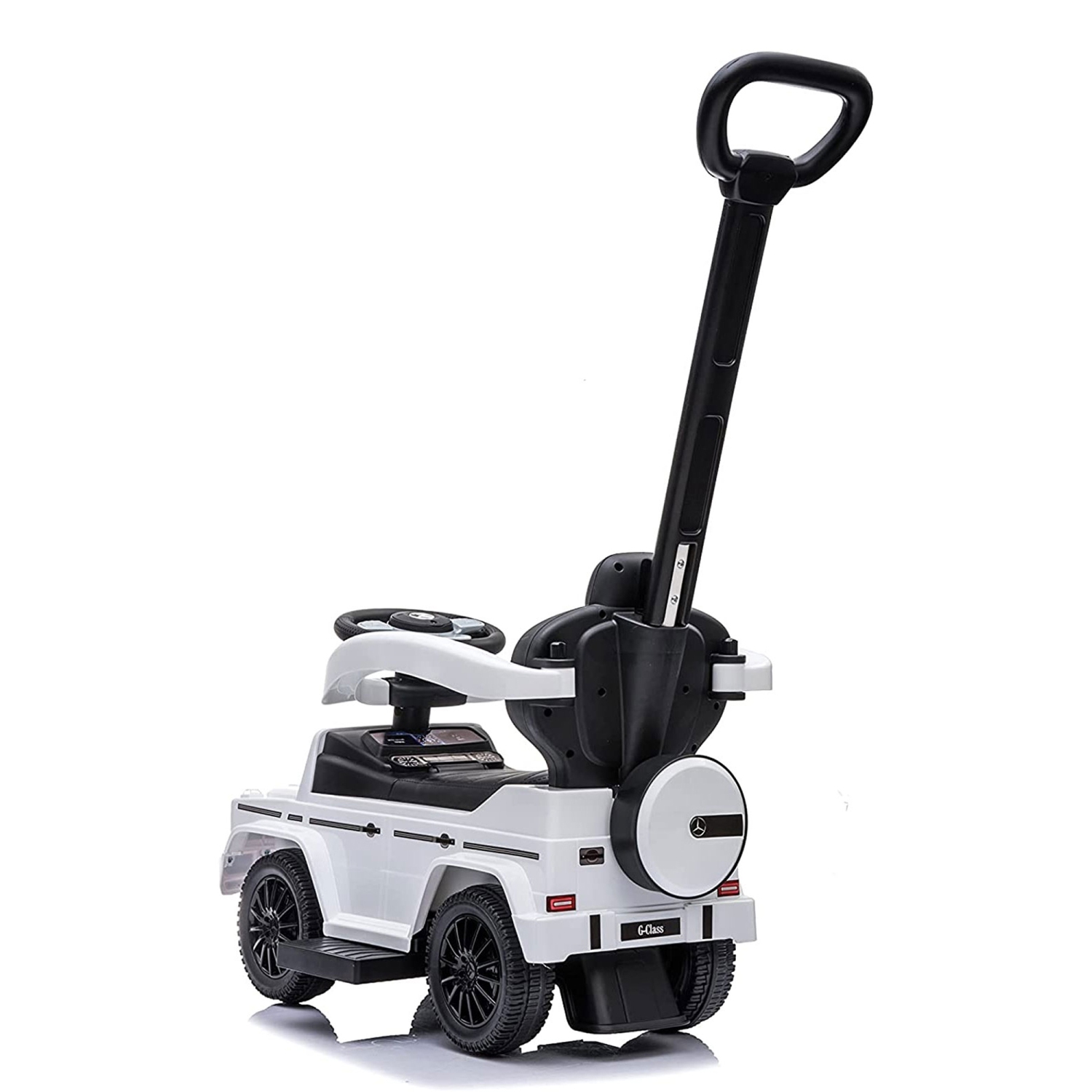 Best Ride On Cars – Poussette d'extérieur pour enfants Mercedes G-Wagon 3-en-1, blanc