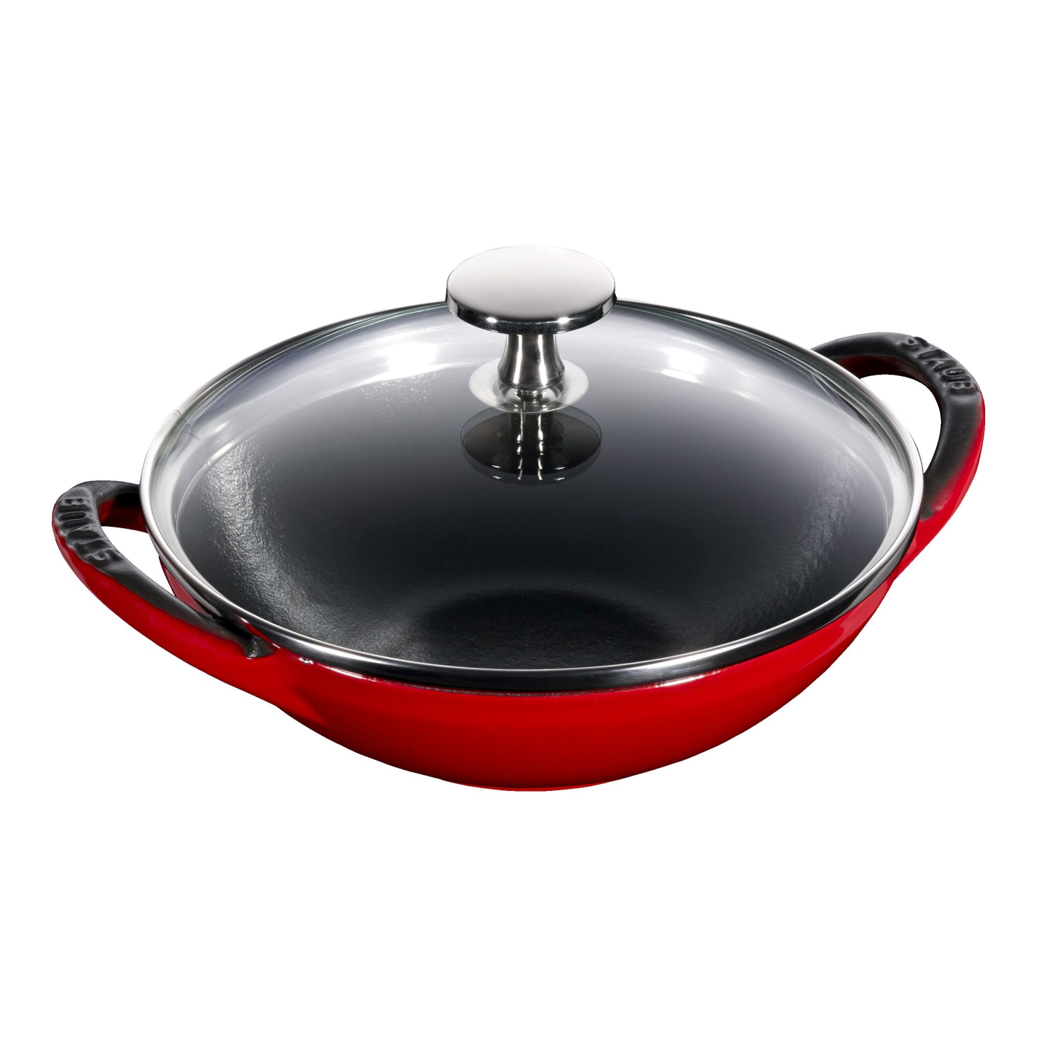 STAUB Specialities 16&nbsp;cm / 6.5&nbsp;po Wok en fonte, cerise