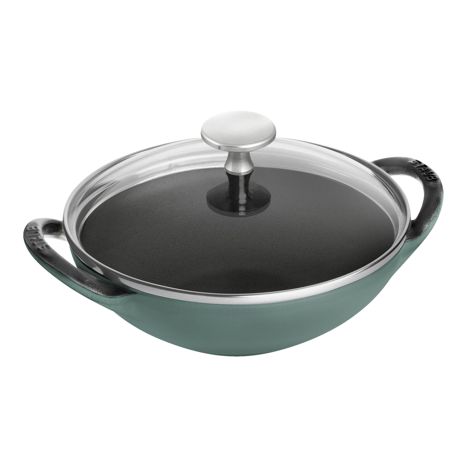 STAUB Specialities 16 cm / 6.5 inch Cast Iron Wok, Eucalyptus