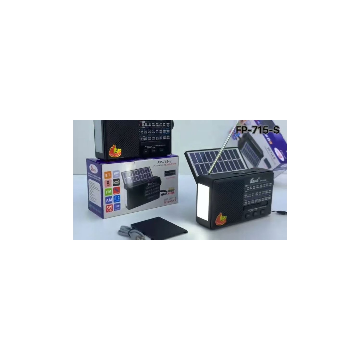 Solar Powered AM/FM/SW/MP3 AND LED Light FP-715-S