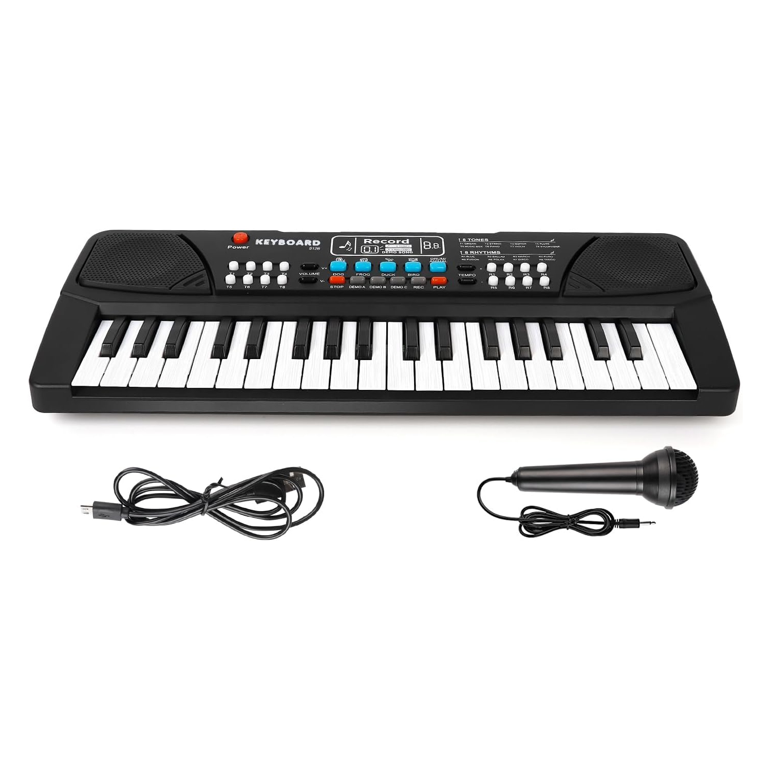 Kids Keyboard Piano 37 Keys Piano for Kids Electronic Piano with Microphone Educational Musical Toys for 3 4 5 6 Year Old Boys Girls Gifts Age 3-5