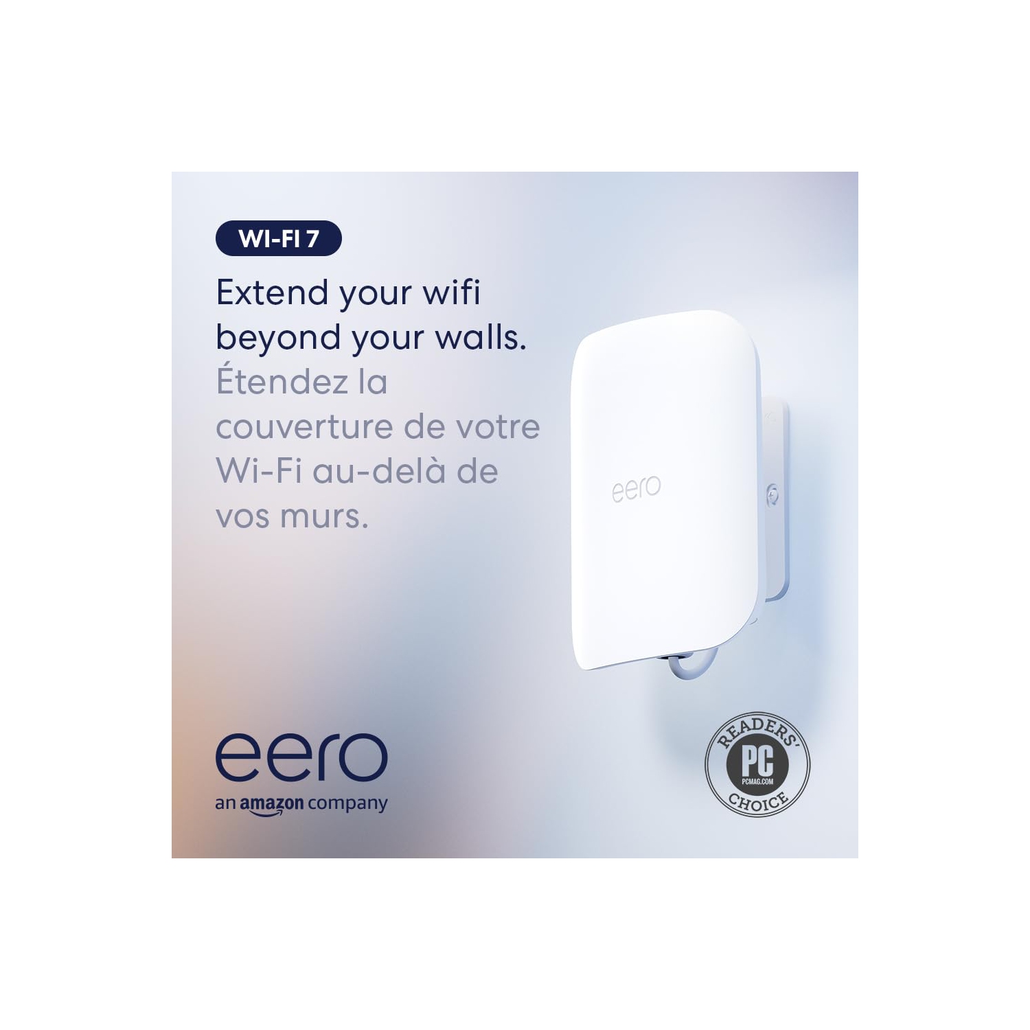 Routeur Wi-Fi maillé bibande extérieur 7 d'Eero, cote de résistance aux intempéries IP66, couverture jusqu'à 1390 m² extérieur, paquet de 1,