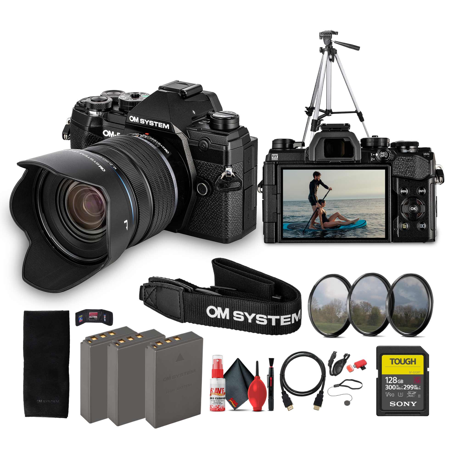 OM SYSTEM OM-5 Mirrorless Camera with 12-45mm f/4 PRO Lens Bundle