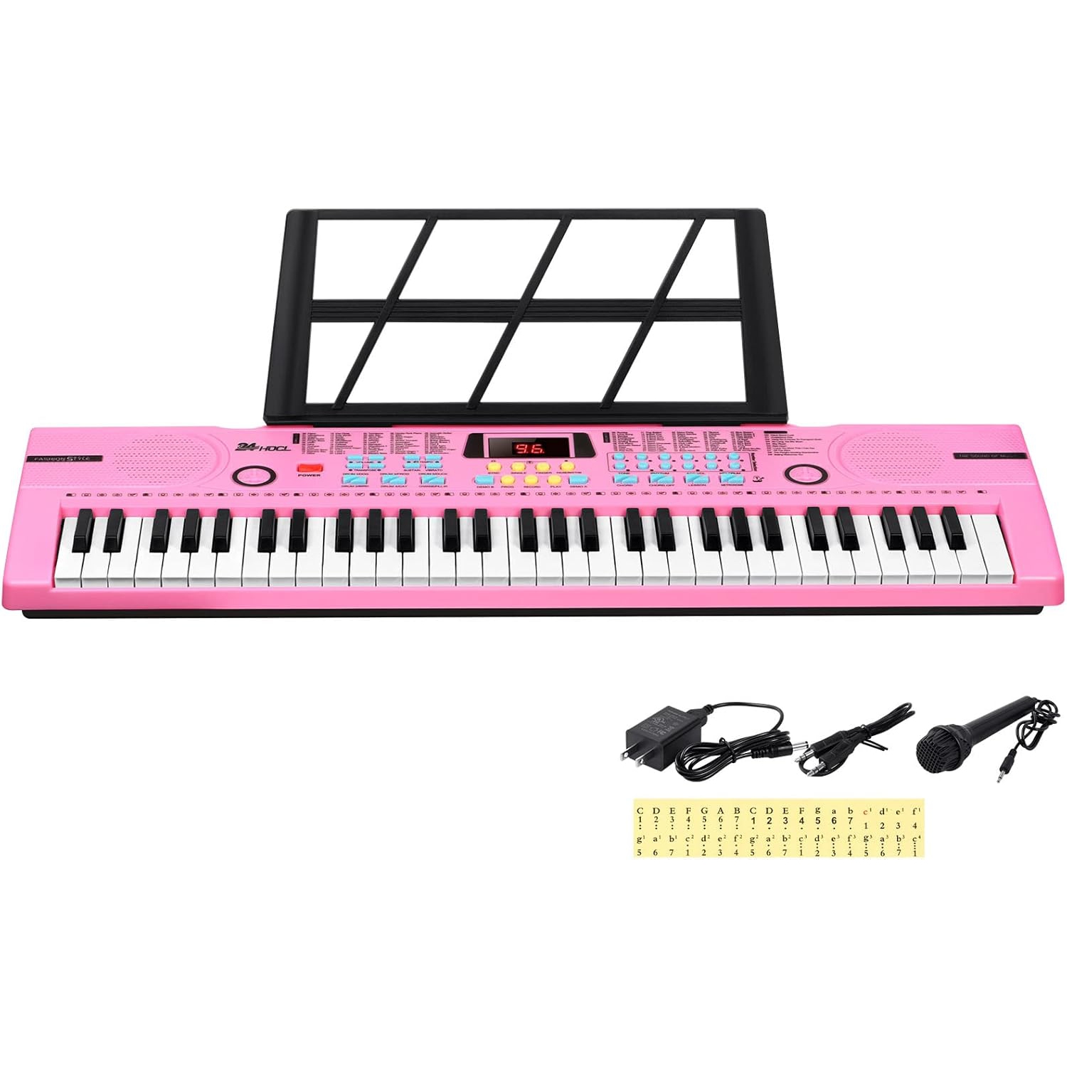 M SANMERSEN Piano Keyboard for Beginners 37 Keys Built-in 1200mA Rechargeable Battery Electronic Piano Keyboard Portable Music Piano Keyboard with