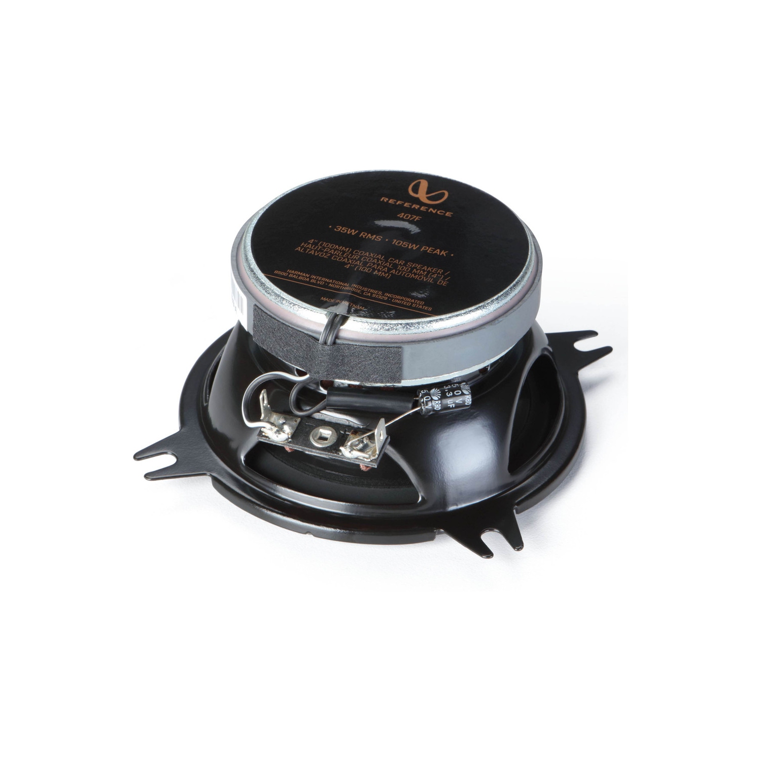 Haut-parleurs d'auto à 2 voies de 4 po RMS 35 W Reference REF407F d'Infinity