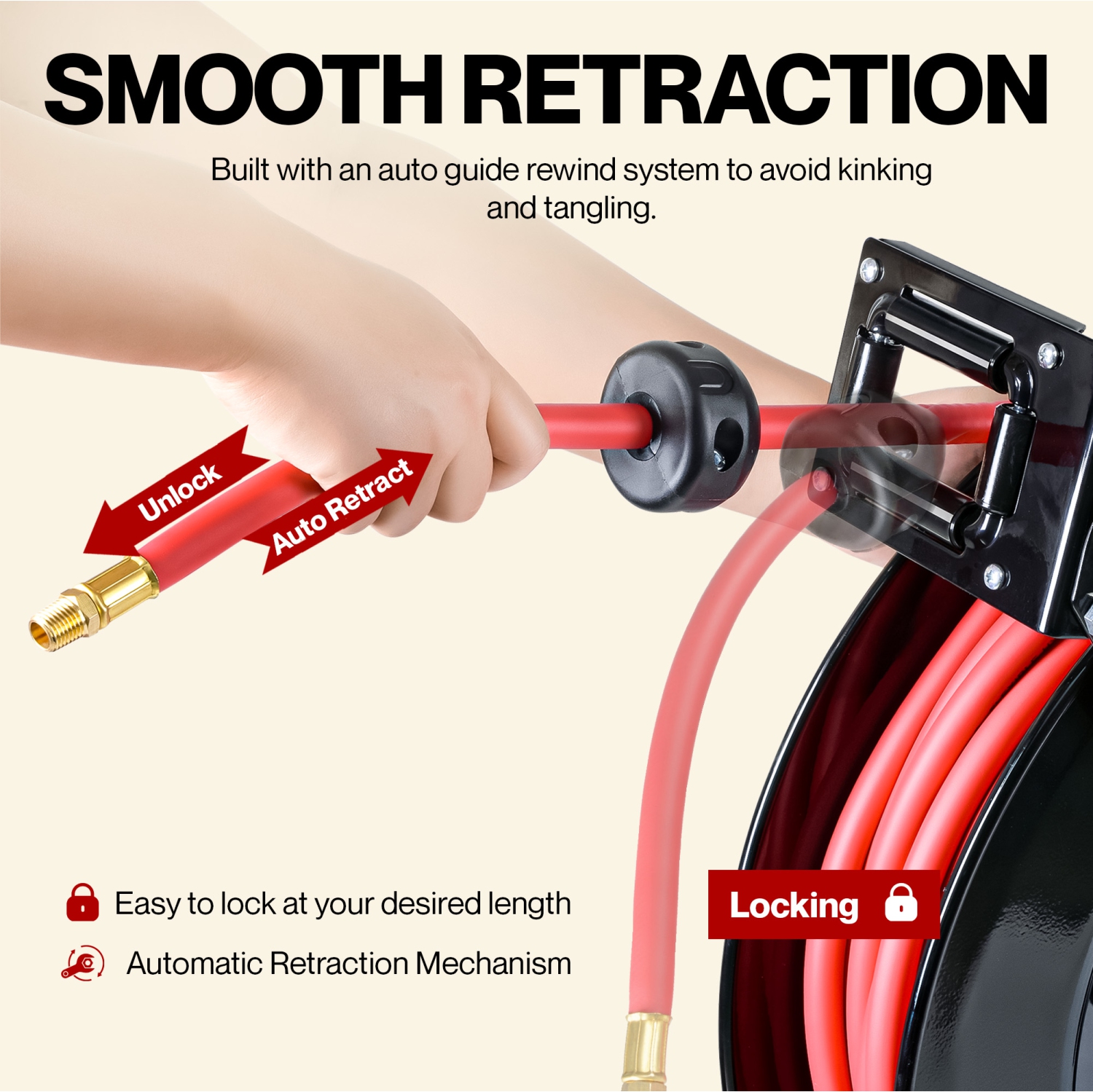 ReelWorks Air Hose Reel Retractable