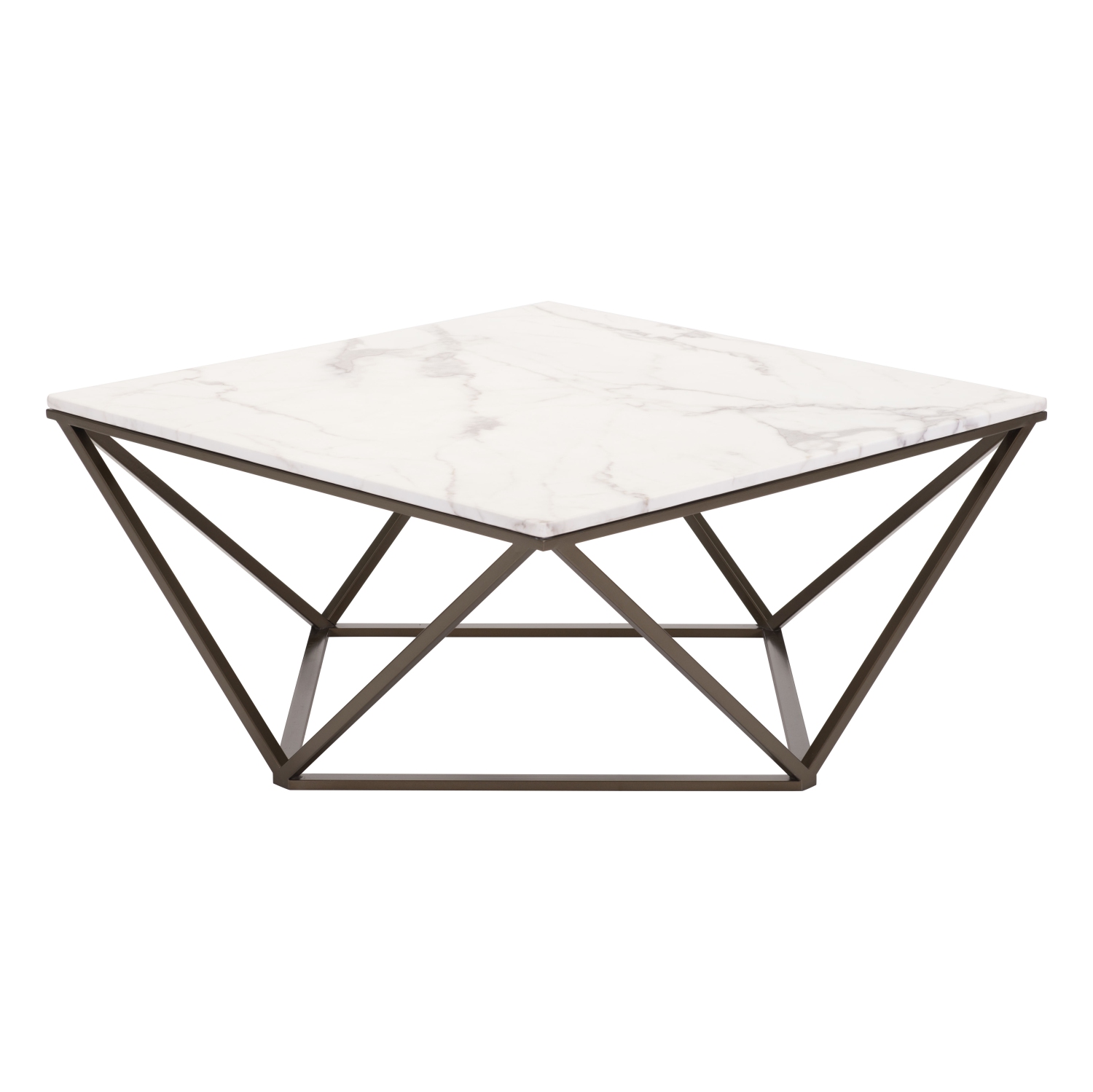 Table basse Tintern blanc et bronze antique