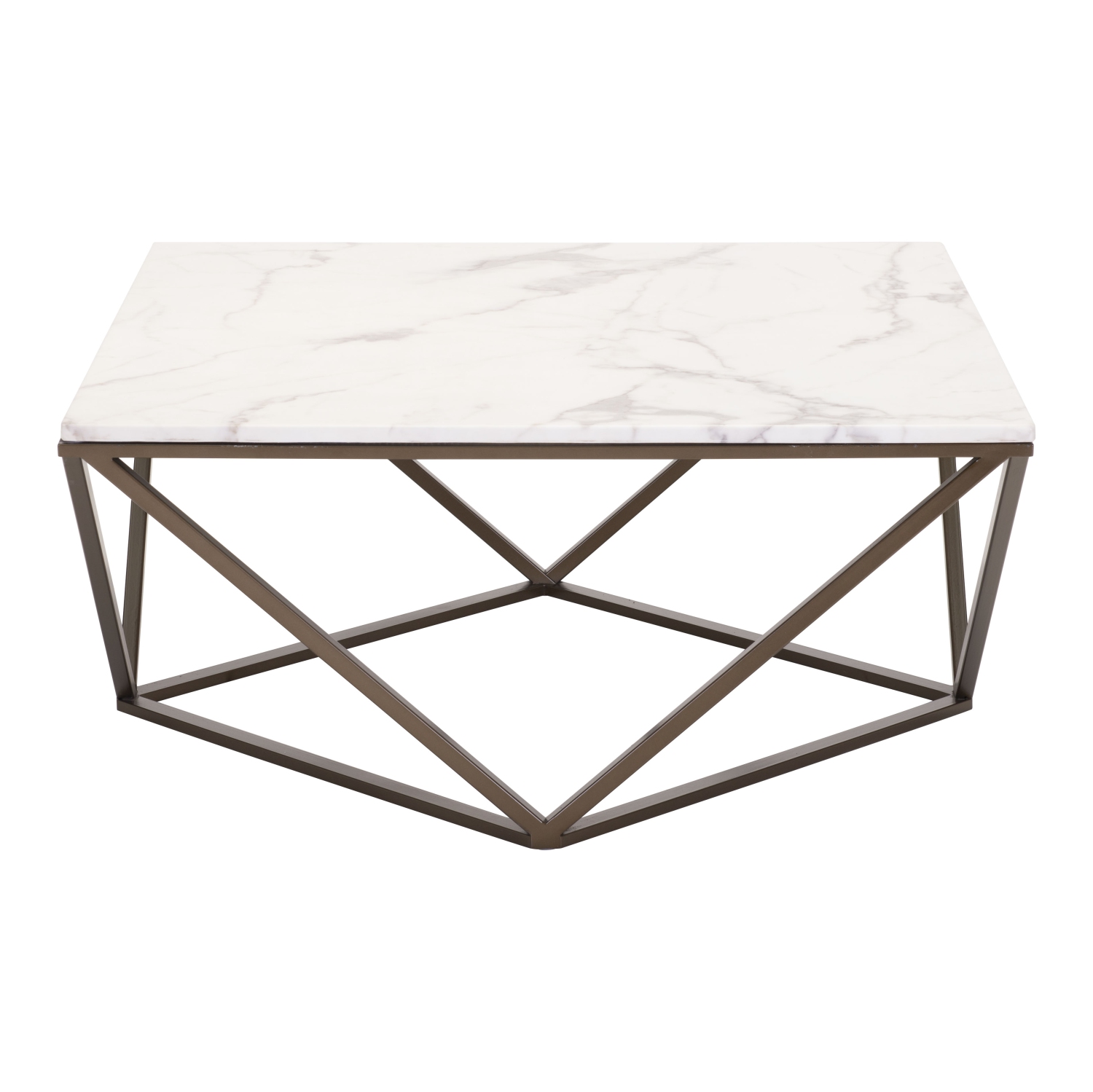 Table basse Tintern blanc et bronze antique