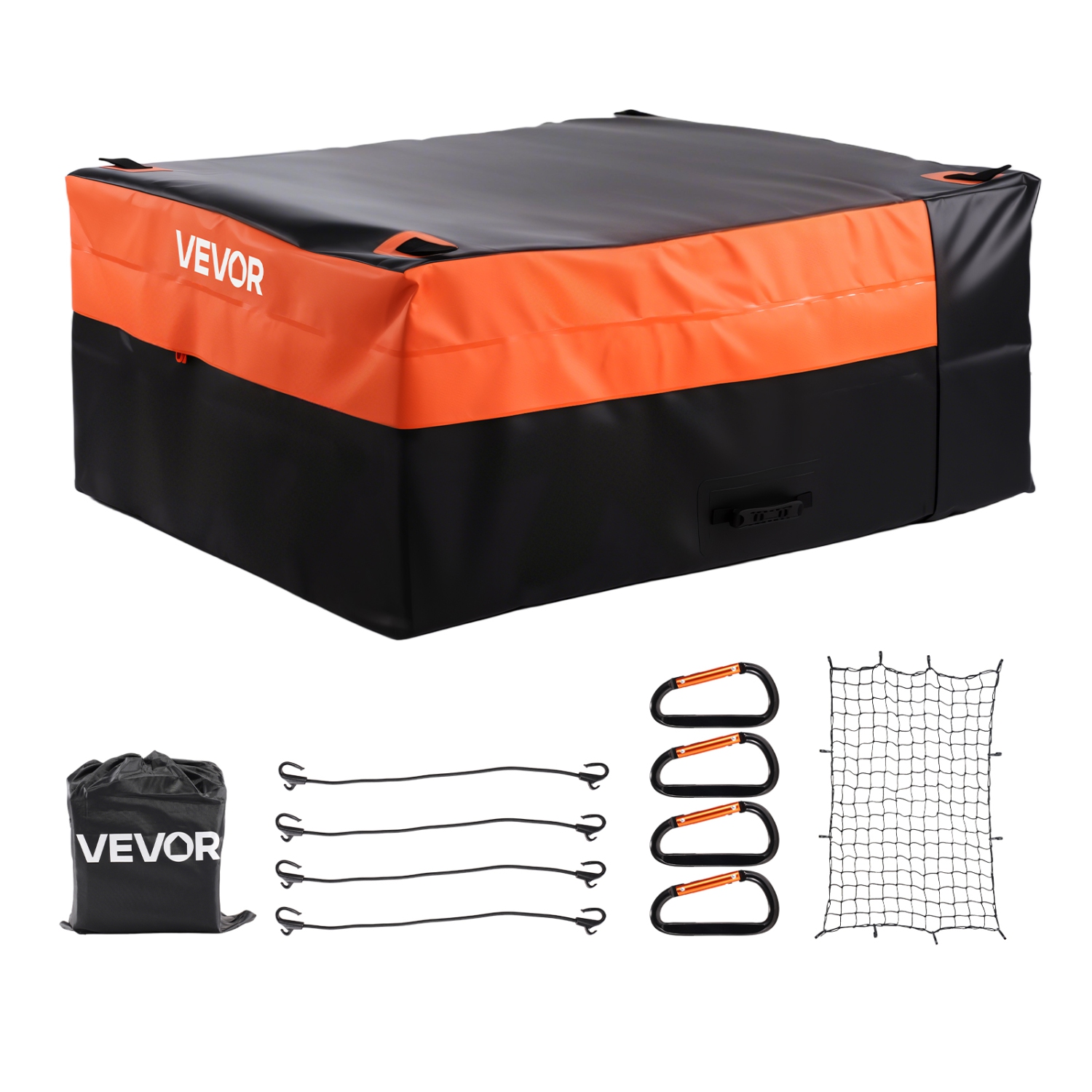 VEVOR 26 Cu. ft Truck Bed Cargo Bag, Waterproof 840D PVC, 51.18 x 40.16 x 21.85 in, Heavy Duty Cargo Bag for Truck Bed with Bungee Cords, Net and