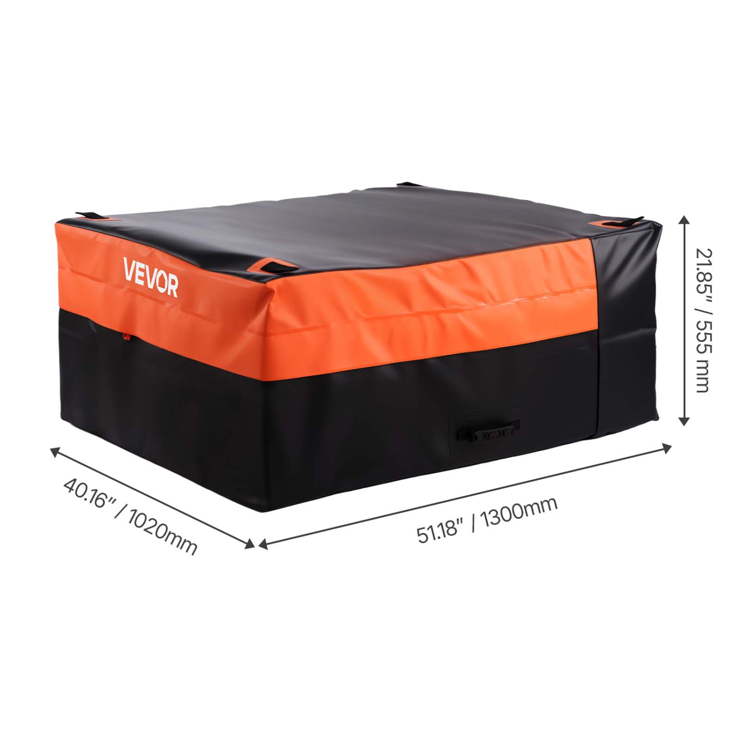 VEVOR 26 Cu. ft Truck Bed Cargo Bag, Waterproof 840D PVC, 51.18 x 40.16 x 21.85 in, Heavy Duty Cargo Bag for Truck Bed with Bungee Cords, Net and