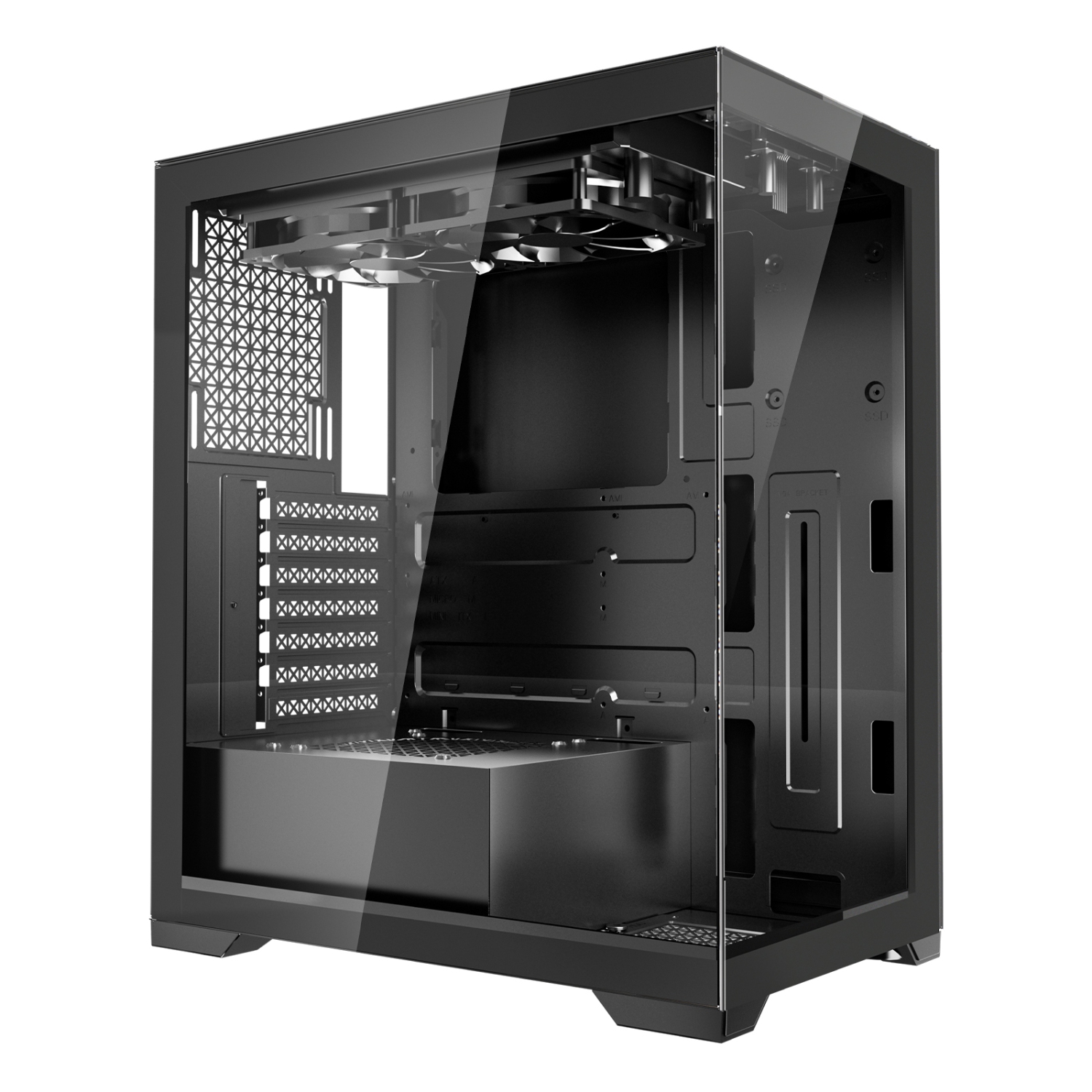 VEVOR PC Gaming Case, Mid-Tower, Computer Case with High-Airflow Tempered Glass Panel, Dust Filter, 2 x 120 mm Fans, for GPU up to 360 mm in Length,