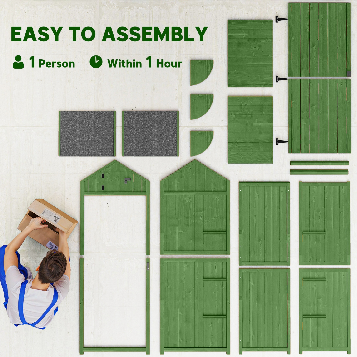 Outsunny 30" x 21" x 71" Garden Storage Shed, Outdoor Storage Shed with 3 Tier Shelves, Workshop Yard Tool Utility Storage House Water-resistant