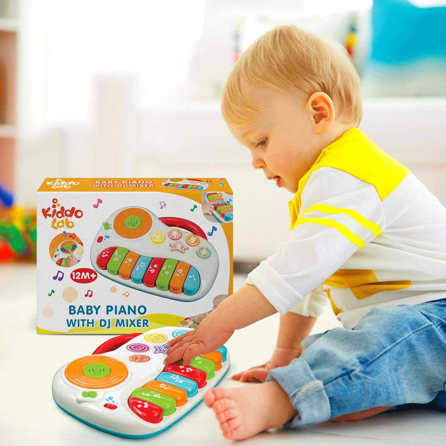Toddler Piano and Learning Toy with DJ Mixer. Colorful Kids Musical Instruments and Educational Development Toy. Electronic Play Musical Piano . Kids