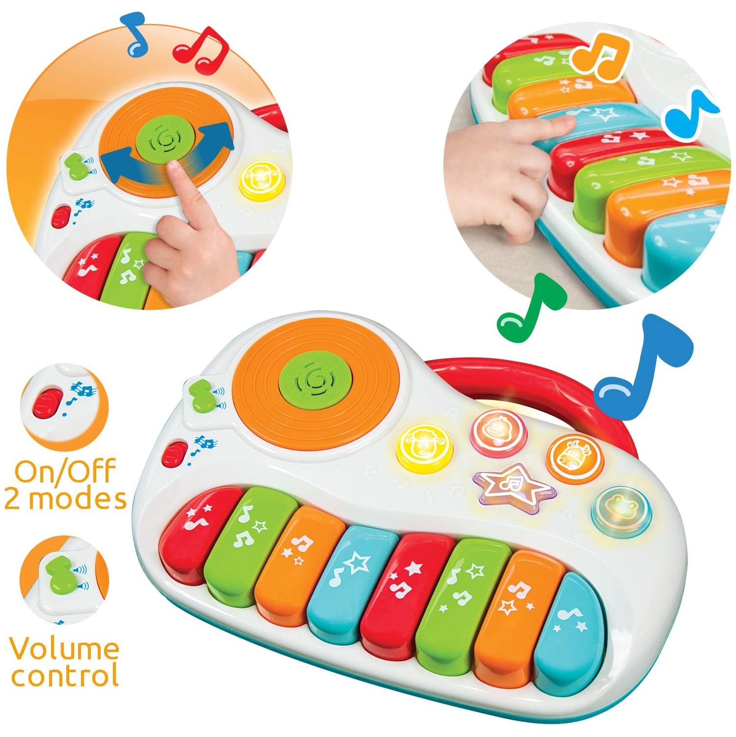 Toddler Piano and Learning Toy with DJ Mixer. Colorful Kids Musical Instruments and Educational Development Toy. Electronic Play Musical Piano . Kids