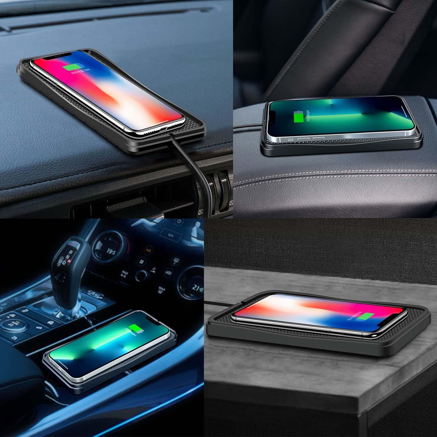 Universal Car Wireless Charger Upgrade Kit With Adjustable And Trimmable Mount Compatible With Most Vehicle Models For Convenient Installation