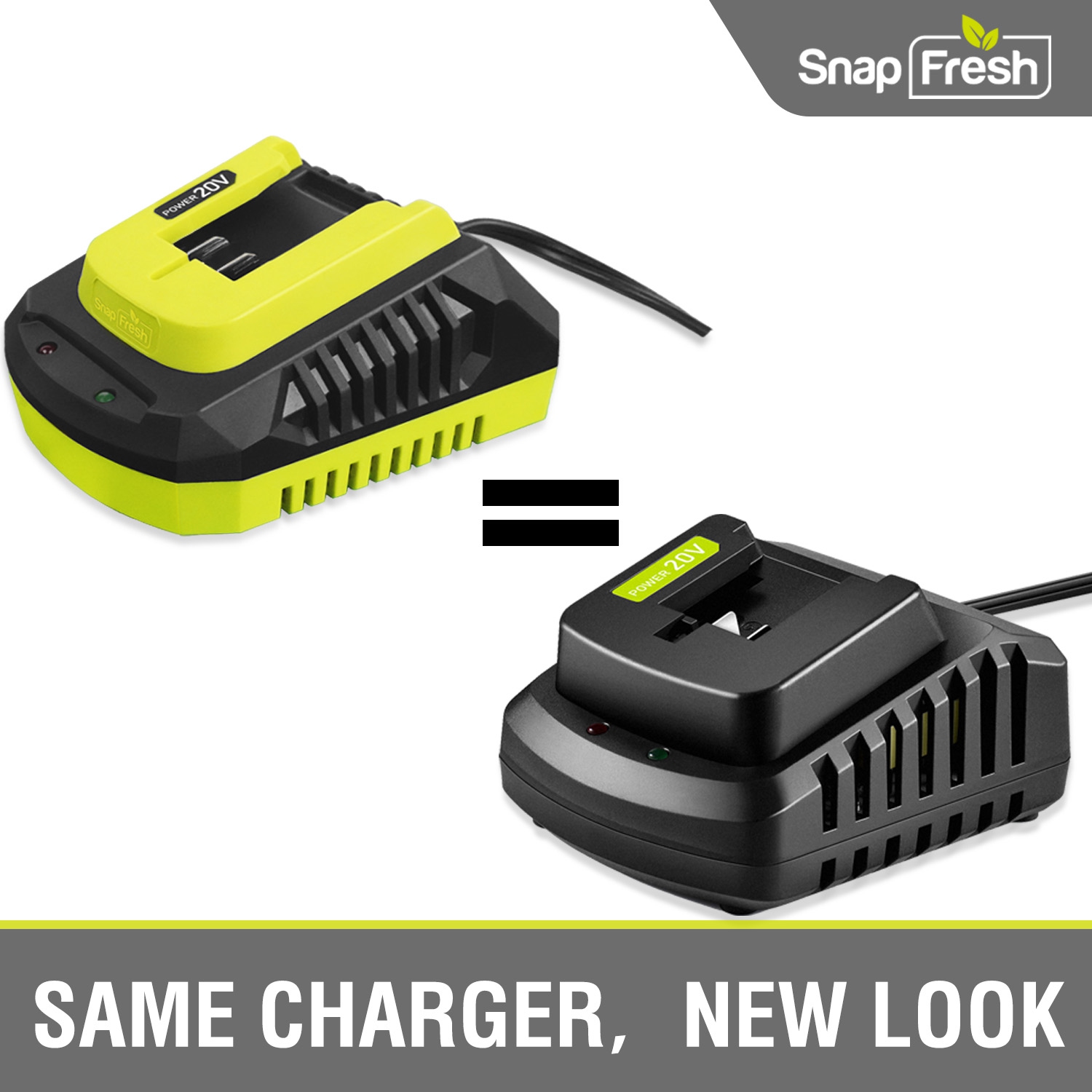 Chargeur de batterie SnapFresh pour 20 V Recharge rapide de 1 heures Compatible avec les batteries BBT-DC20A, BBT-DC40A et BBT-DC50A