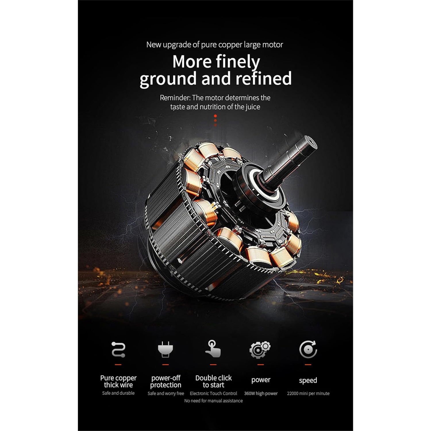 Cordless Portable Blender, 700ml Capacity, Suitable for Milkshakes and Smoothies, Personal Blender with 6000mAh High-Capacity Battery - Black