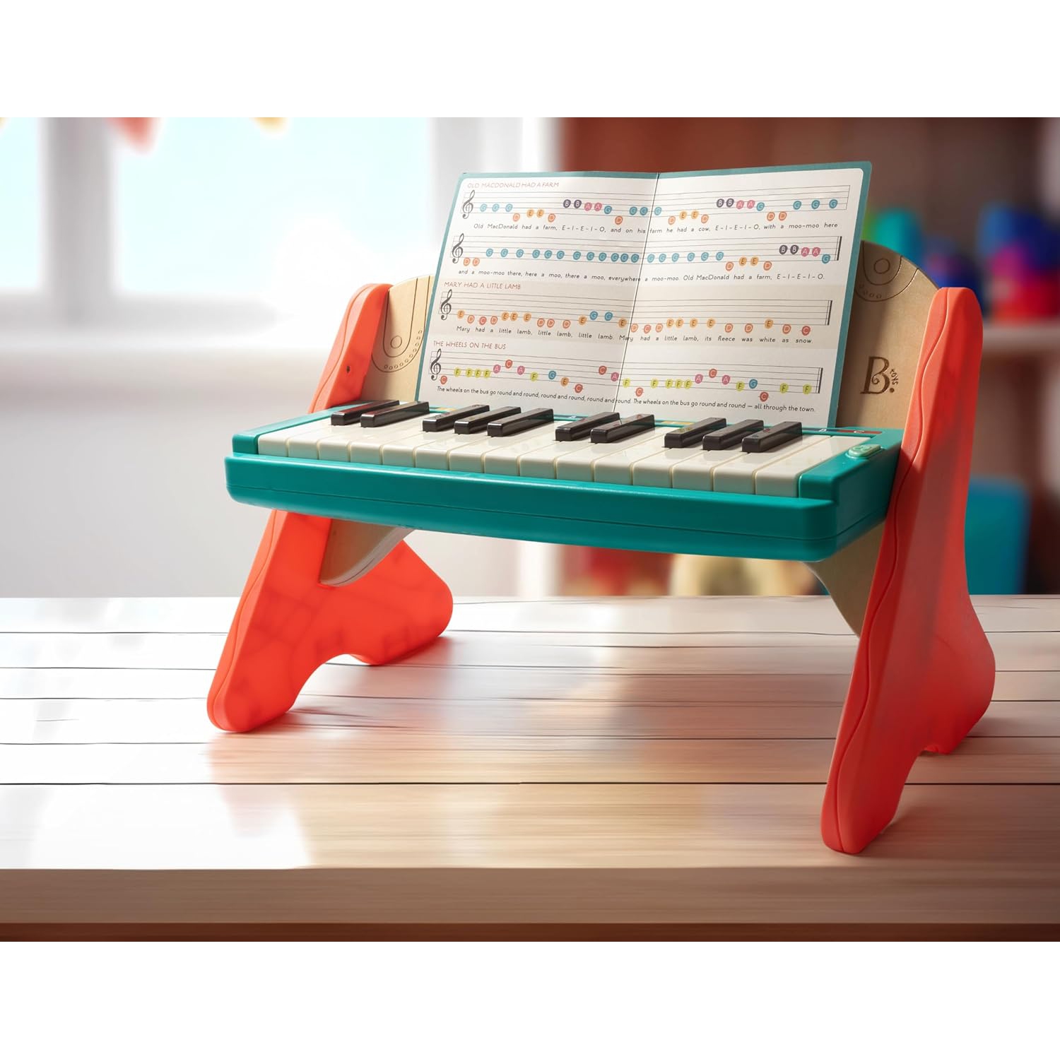 Wooden Toy Piano for Toddlers, Kids – Color – Coded Keys with Songbook – Musical Instrument for Early Learning & Creativity – 3+ Years – Mini Maestro