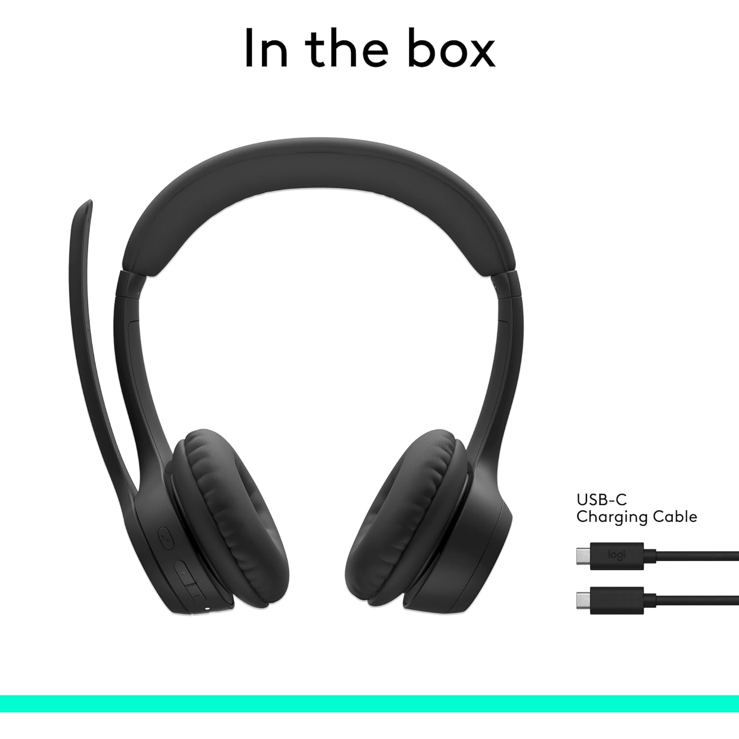 Logitech Zone 300 Wireless Bluetooth Headset With Noise-Canceling Microphone - Black