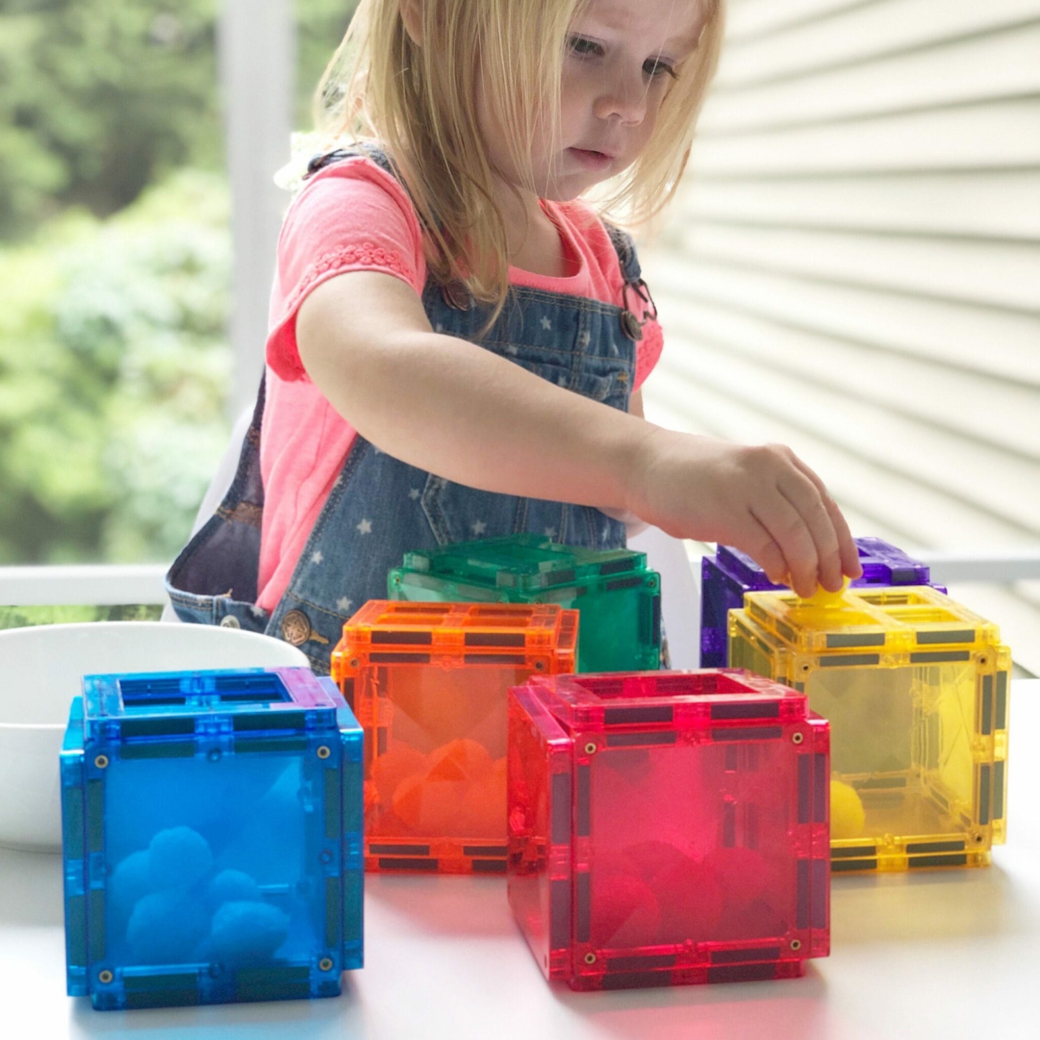 Connetix 62-Piece Magnetic Tiles Starter Pack - Rainbow