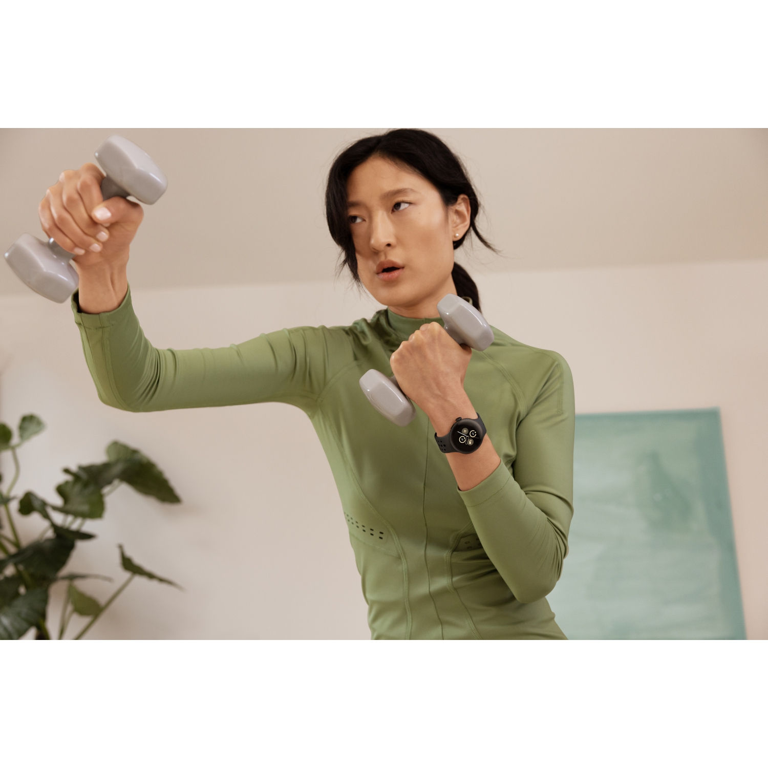 Boîte ouverte - Pixel Watch 2 de Google - Wi-Fi - Boîtier en aluminium noir mat/Bracelet sport obsidienne