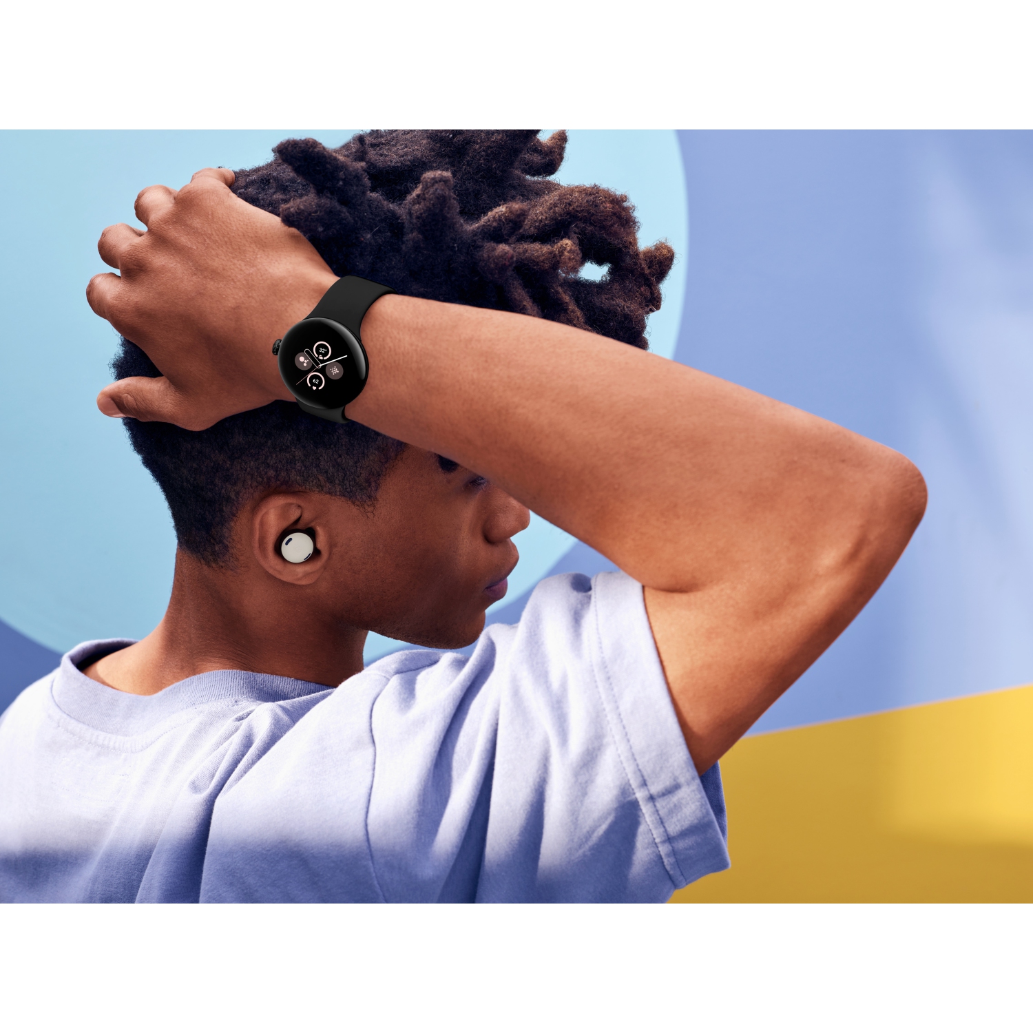 Boîte ouverte - Pixel Watch 2 de Google - Wi-Fi - Boîtier en aluminium noir mat/Bracelet sport obsidienne