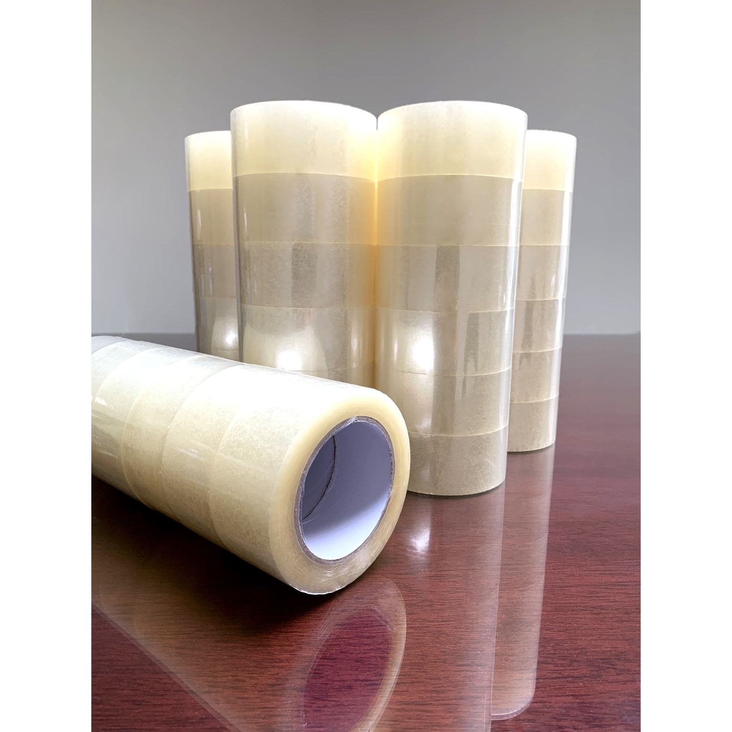 HS Premium Clear Carton Sealing Tape, 1 Box, 1.9" Wide, 2 mil Thick – Strong, Durable Packaging Tape for Shipping & Storage